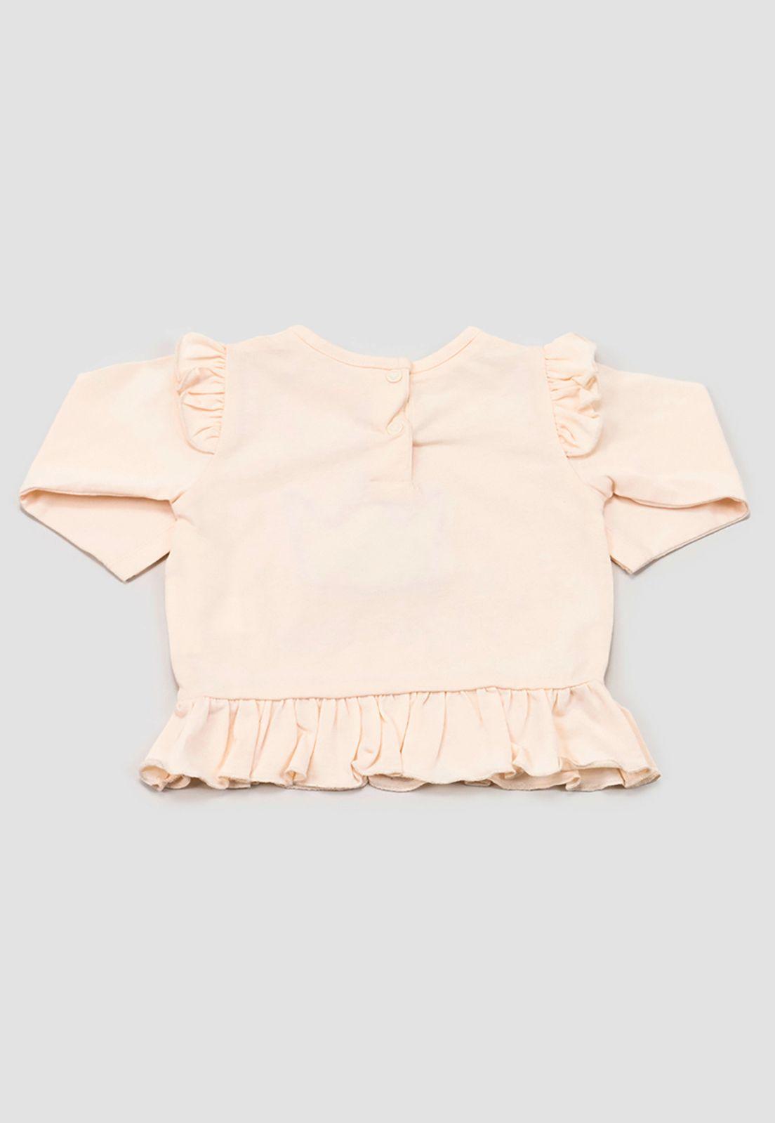 Polera Bebe Niña M/L Focal Vuelitos Ecru Corona-1