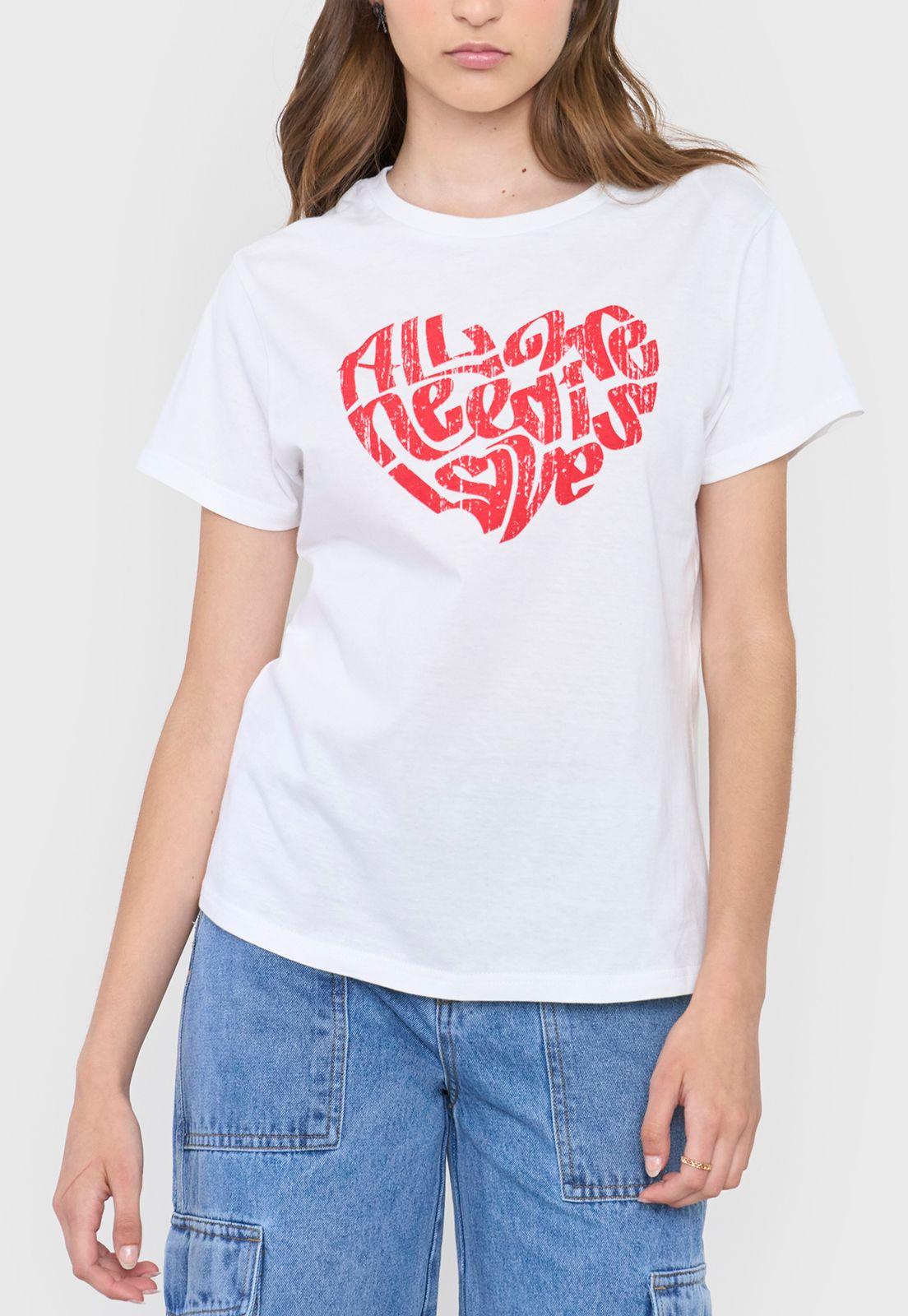 Polera Mujer Fun Print Regular Blanco Corona-2