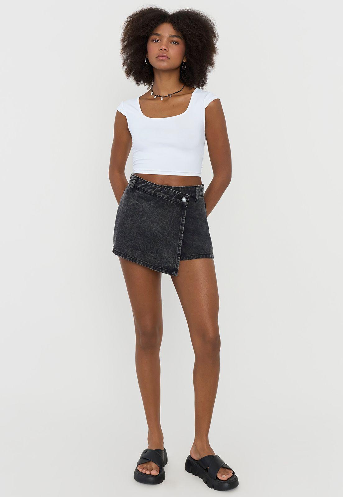 Skort Mujer Básico Negro Corona-3