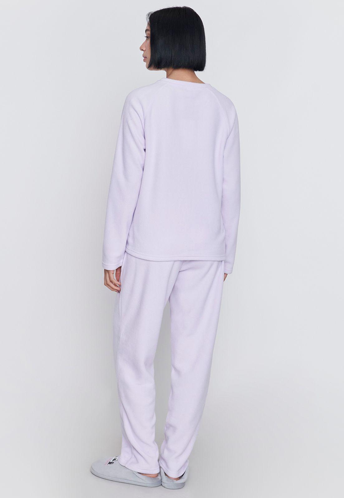 Pijama Mujer Polar Básico Lila Corona-1