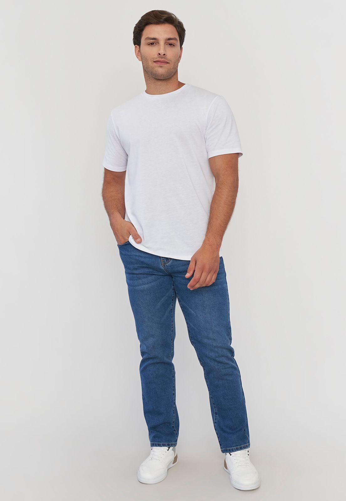 Jeans Hombre Straight Fit Azul Claro Clásico Corona-0
