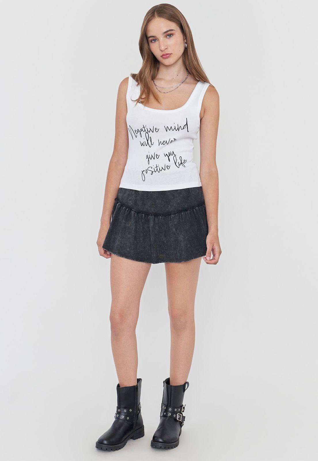 Polera Mujer Sin Mangas Rib Ecru Corona-3