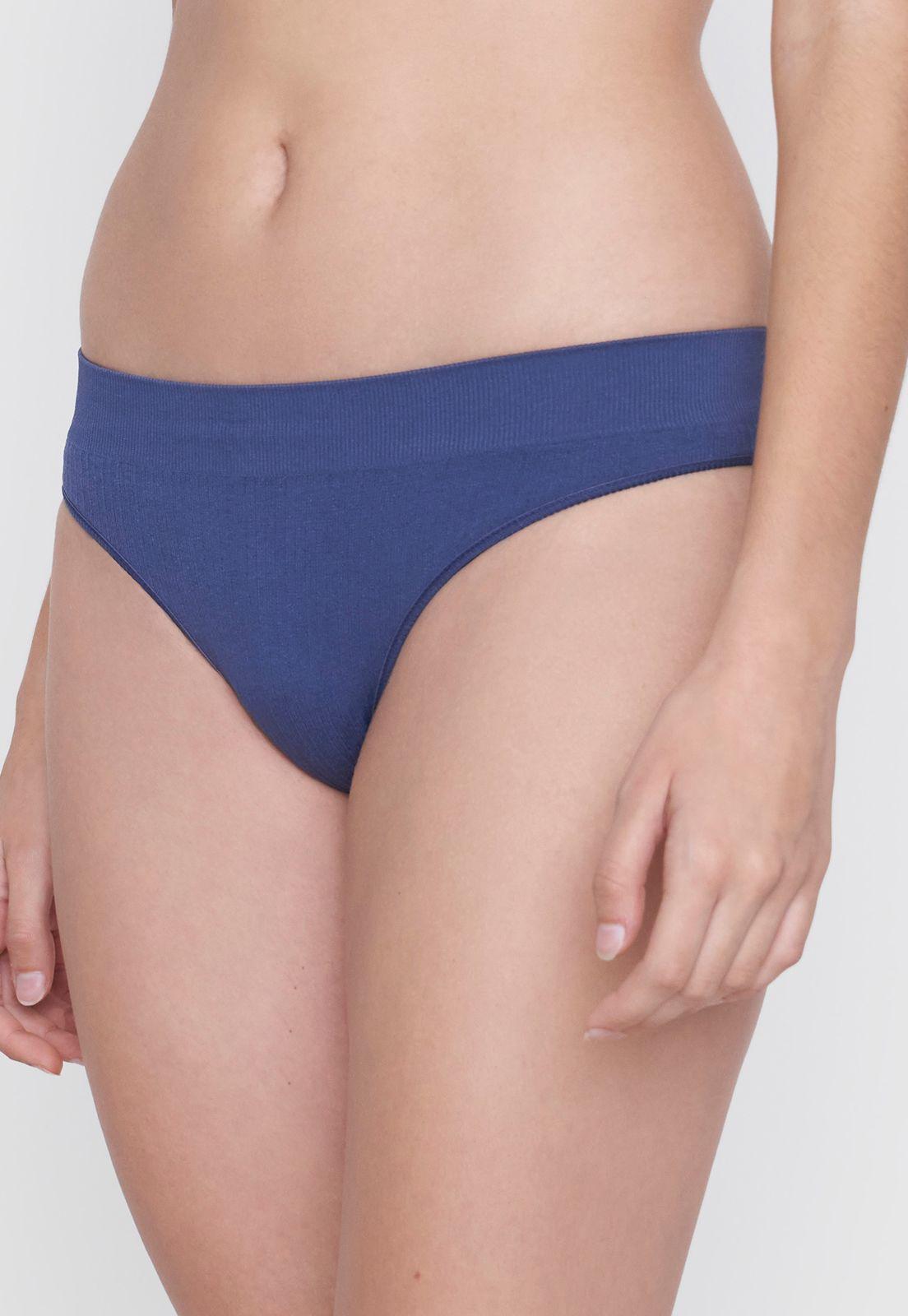 Calzón Mujer Bikini Azul Rib Corona-3