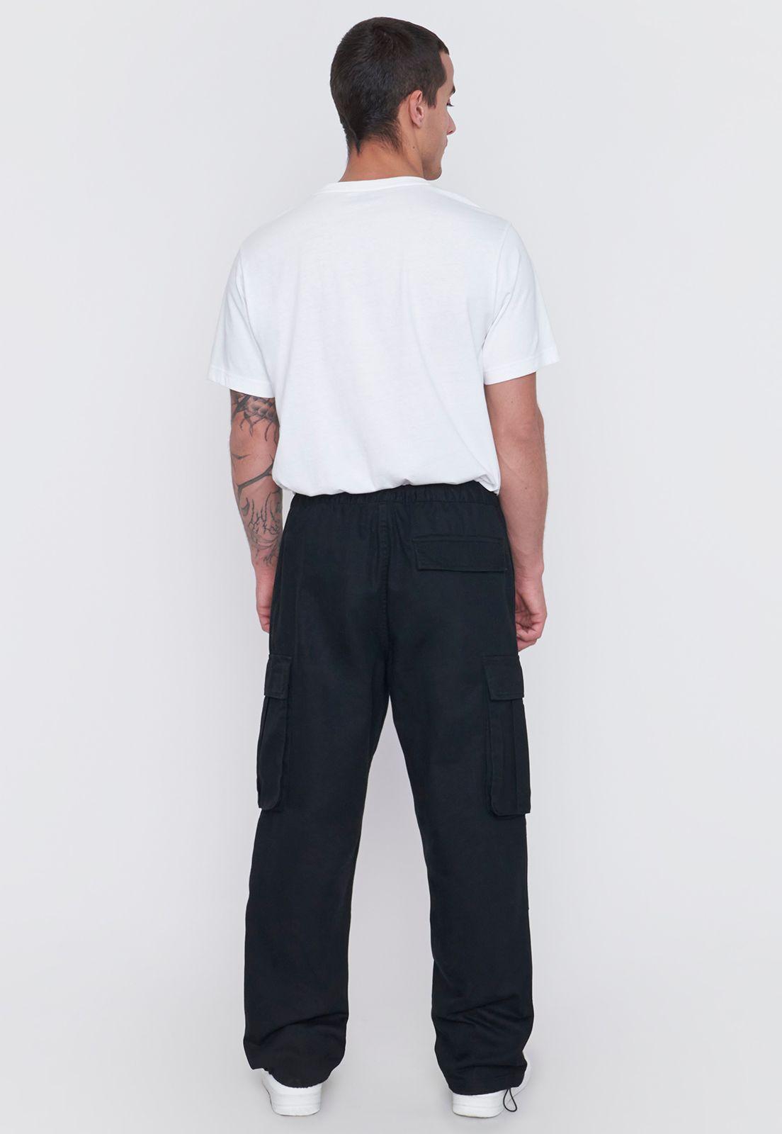 Pantalón Hombre Skater Cargo Negro Corona-2