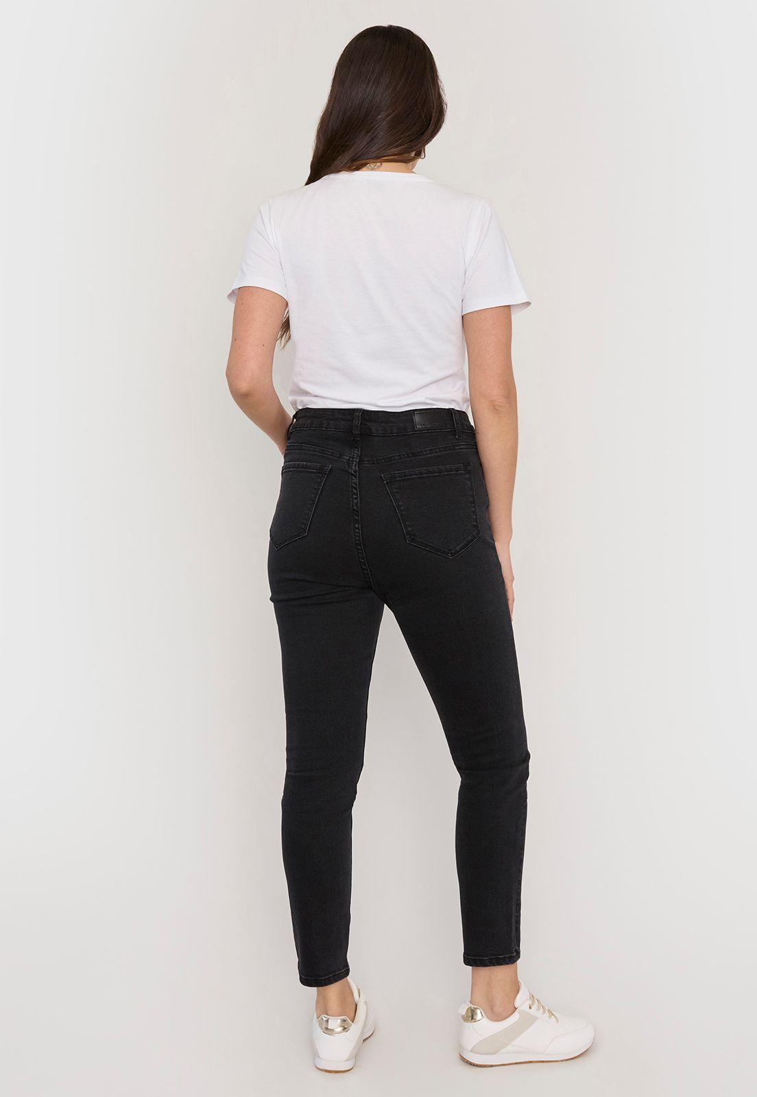 Jeans Mujer Skinny 1 Botón Negro Corona-2