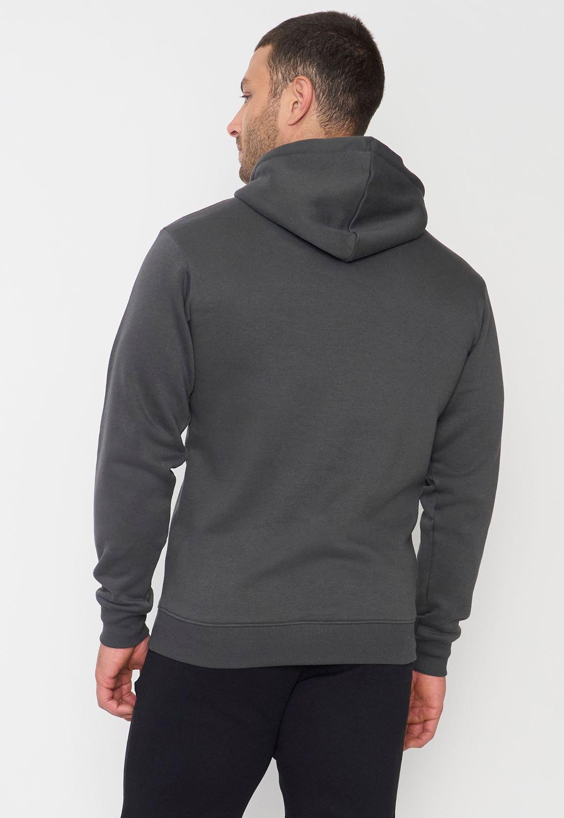 Polerón Hombre Deportivo Canguro Charcoal Corona-1