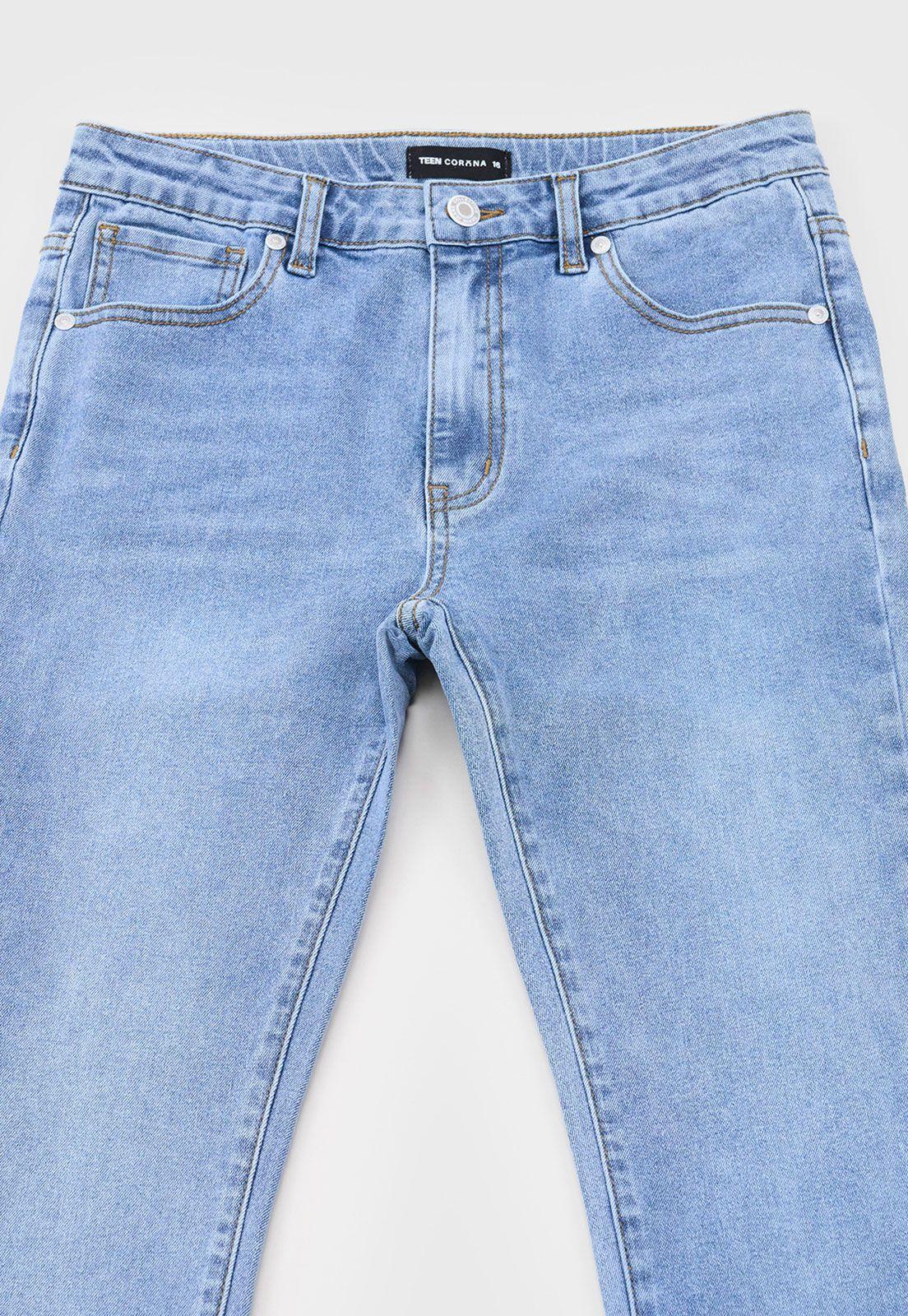 Jeans Niño Teens 5 Bolsillos Azul Claro Corona-2