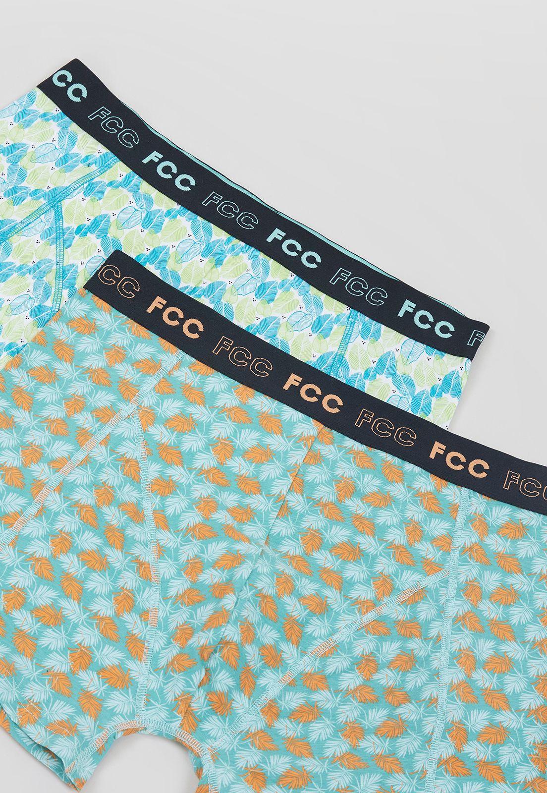 Bóxer Hombre Bipack Print Celeste Corona-2