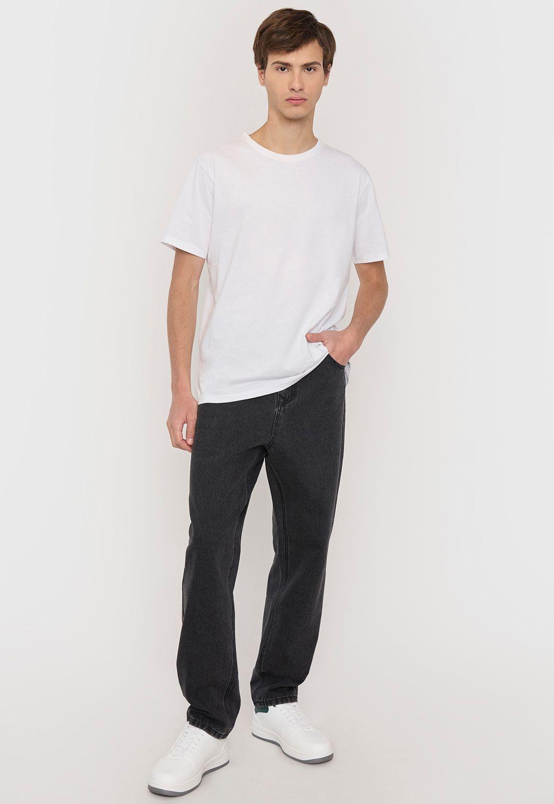 Jeans Hombre Baggy Fit Urbano Negro Corona-0