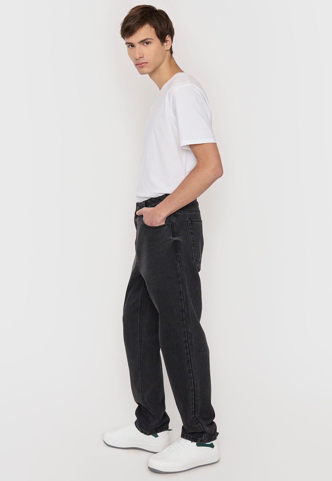 Jeans Hombre Baggy Fit Urbano Negro Corona-3