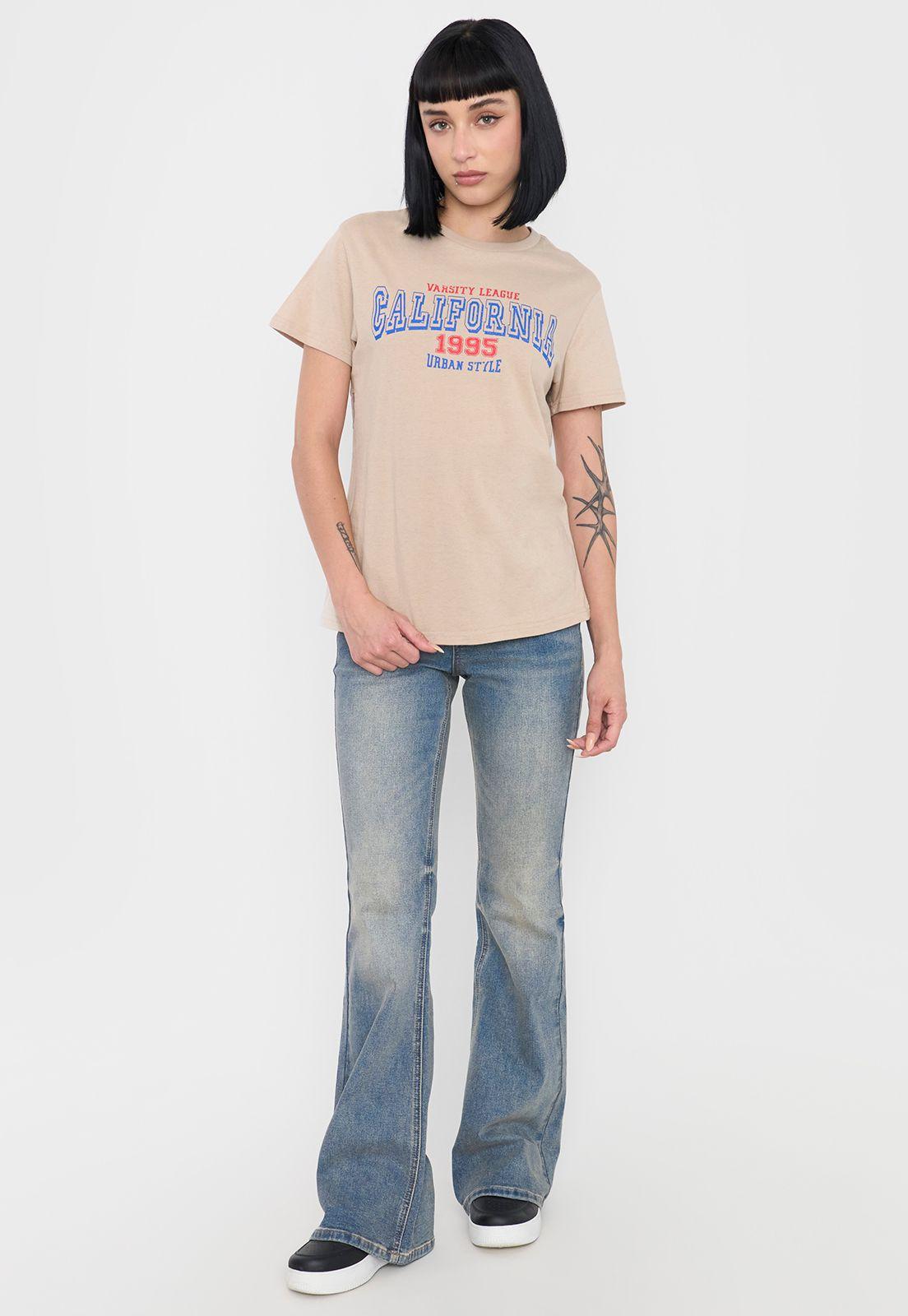 Polera Mujer Fun Regular Fit Beige Corona-3