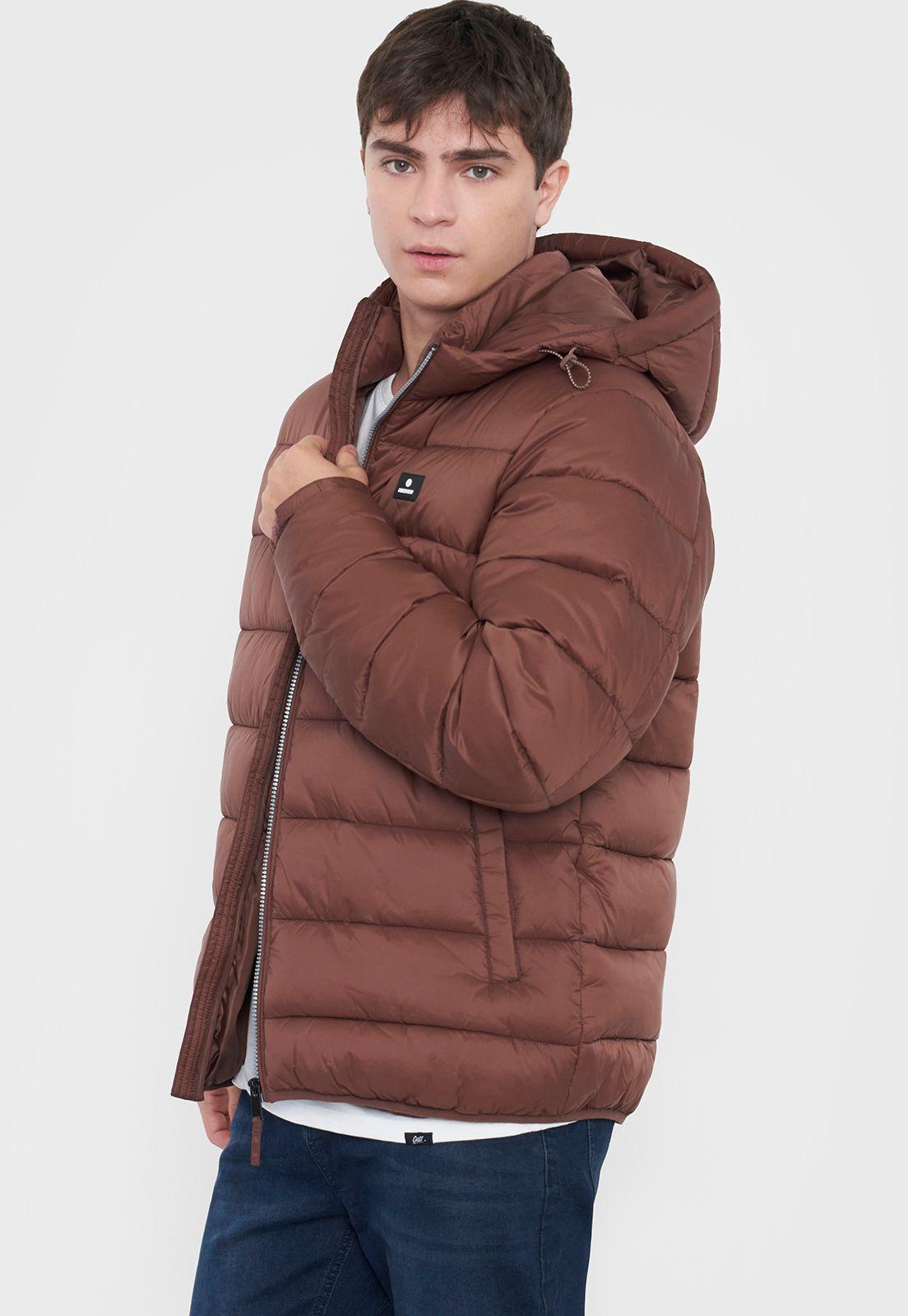 Parka Hombre Lisa Café Oscuro Corona-2
