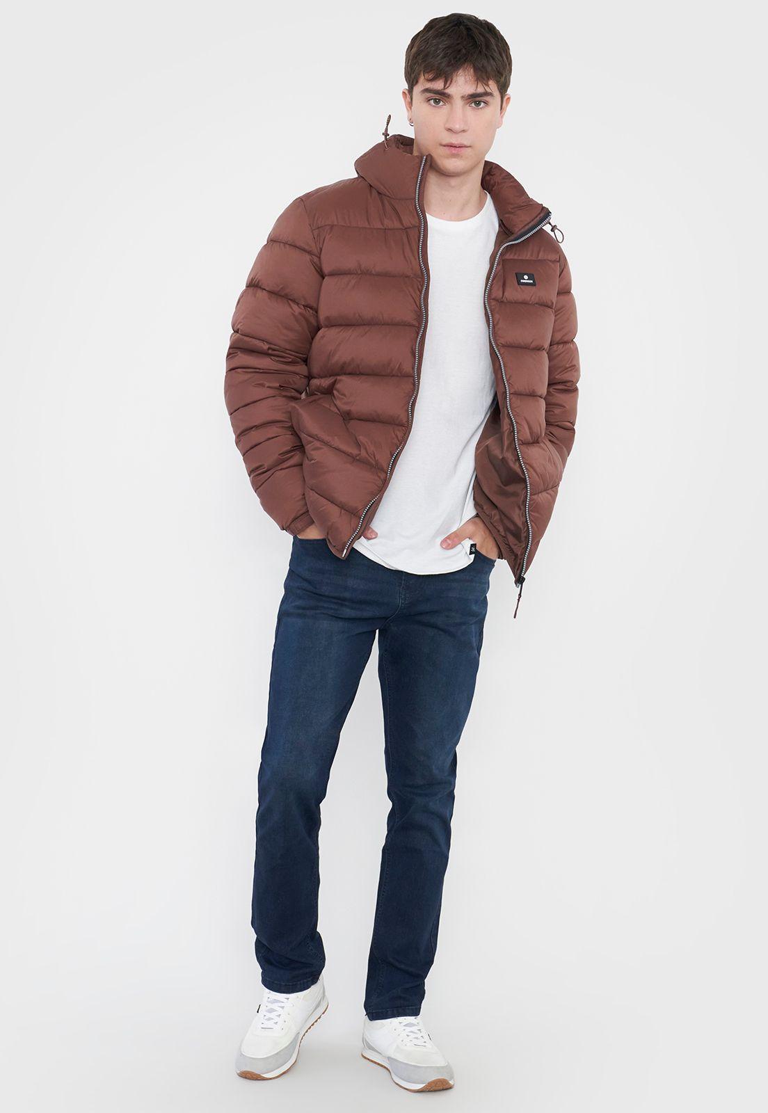 Parka Hombre Lisa Café Oscuro Corona-3