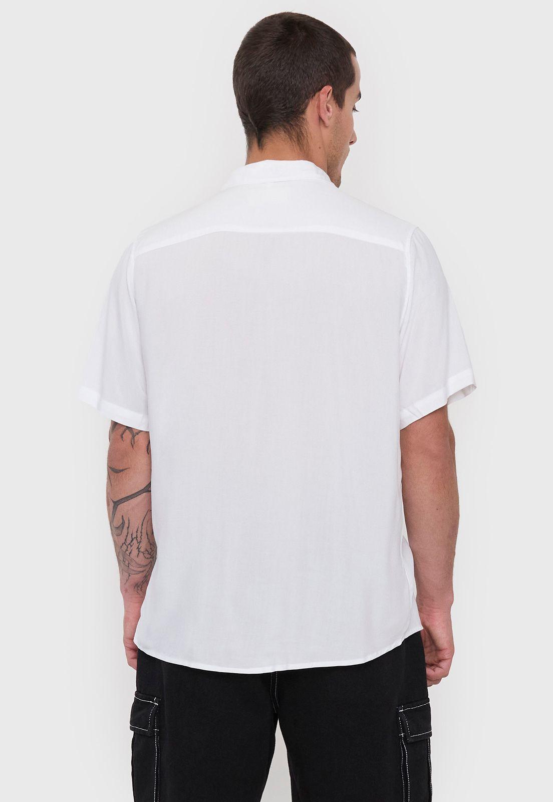 Guayabera Hombre Blanco Lisa Corona-1