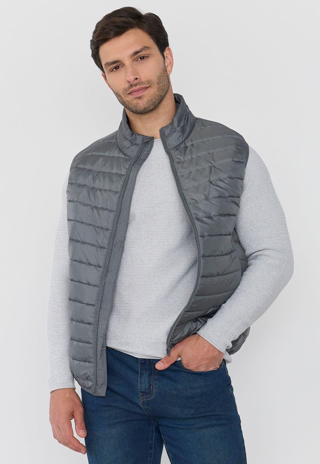 Parka Hombre Sin Mangas Gris Corona-0