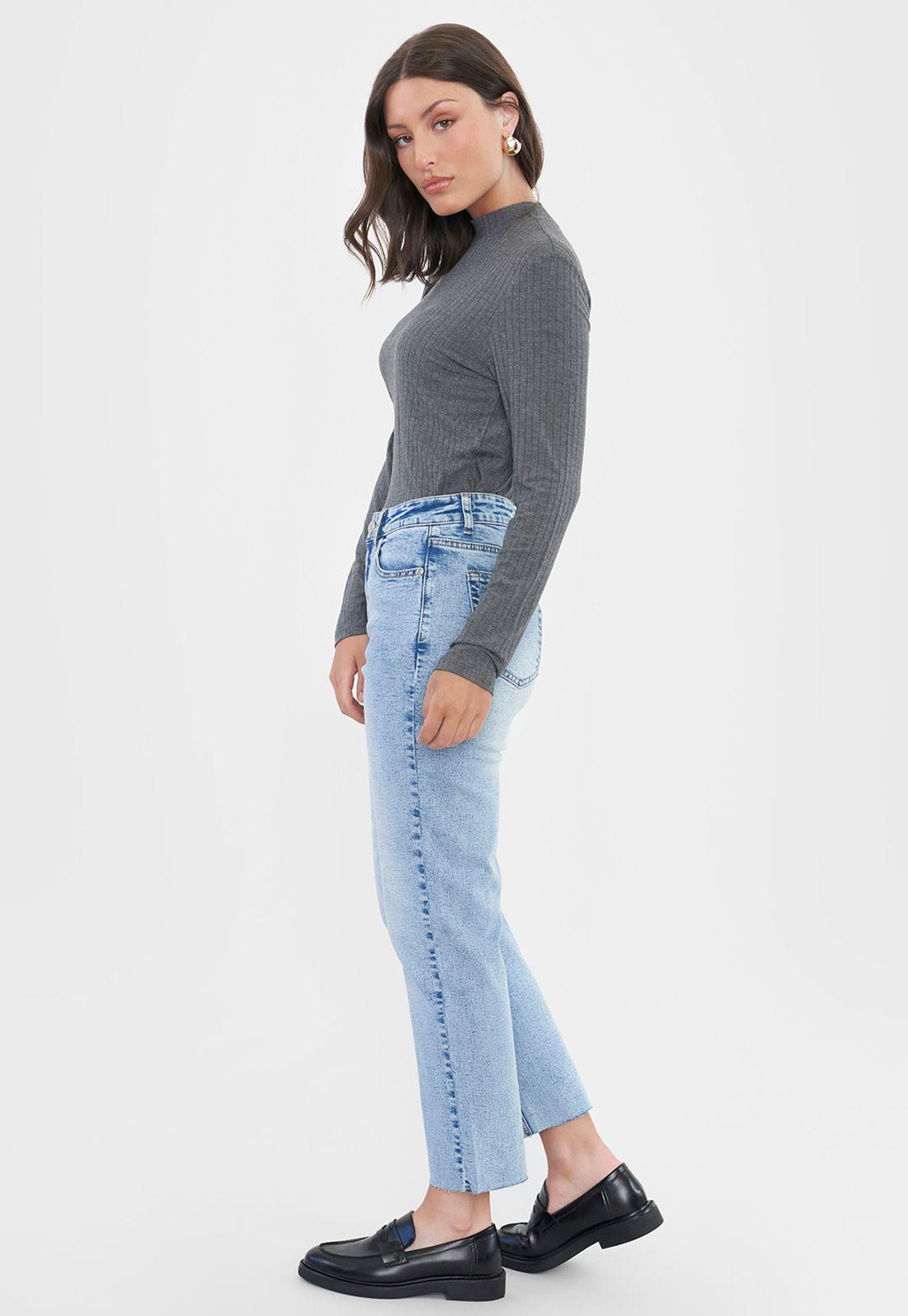 Jeans Mujer Straight Fit Elasticado Azul Medio Corona-3