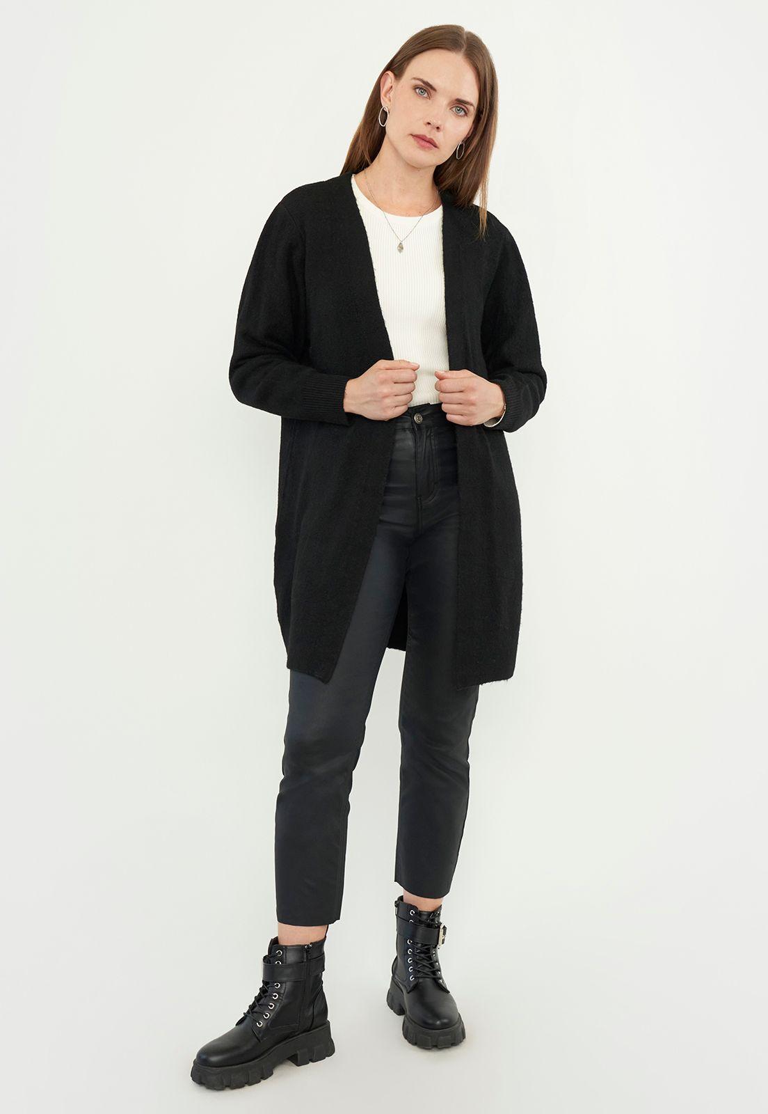 Chaleco Mujer Cardigan II Negro - Corona-3