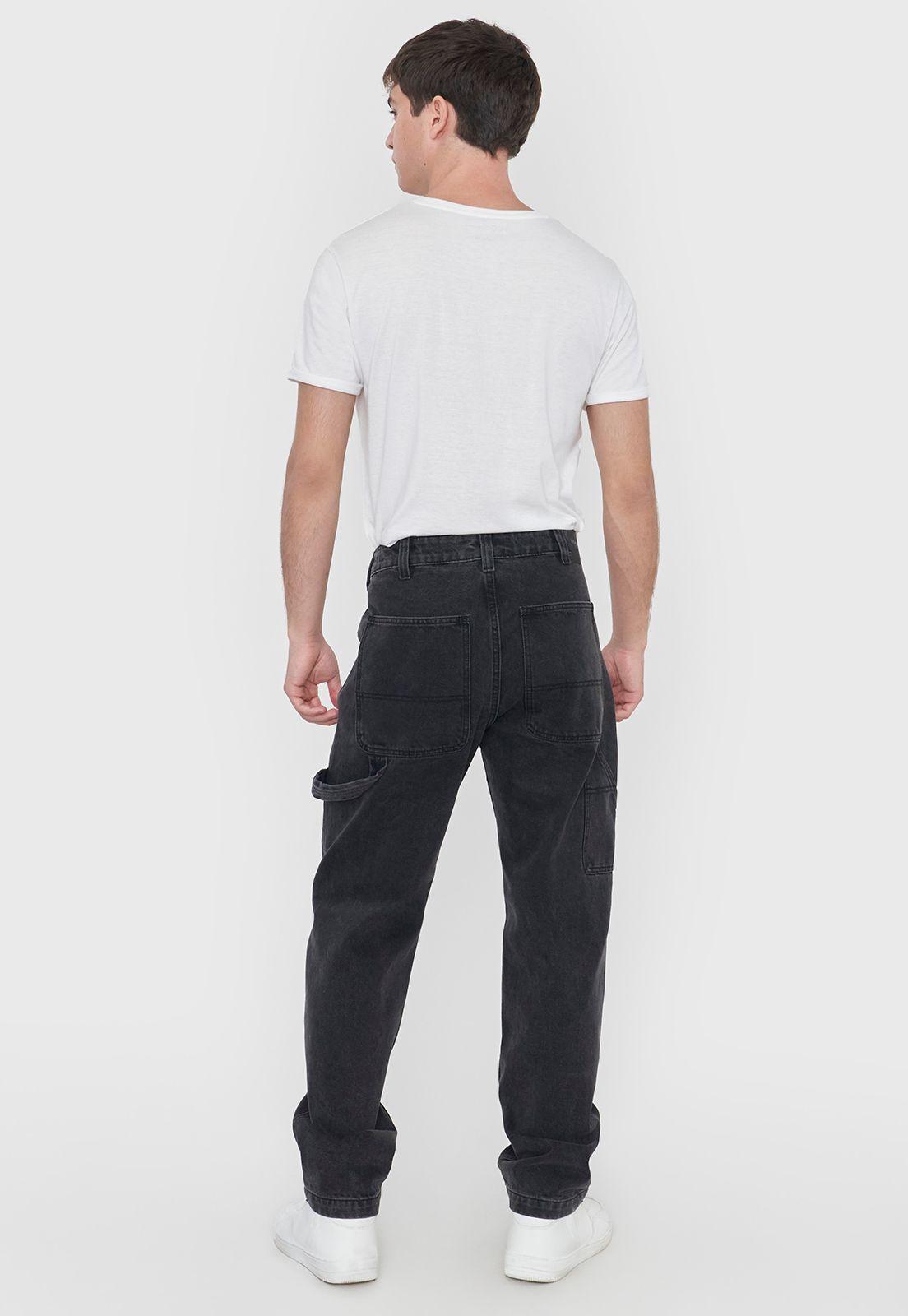 Jeans Hombre Carpenter Negro Corona-2
