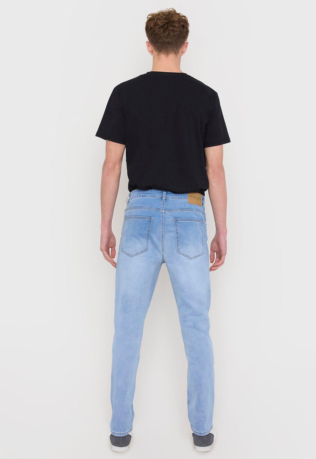 Jeans Hombre Skinny Fit Azul Claro Spandex Corona-2
