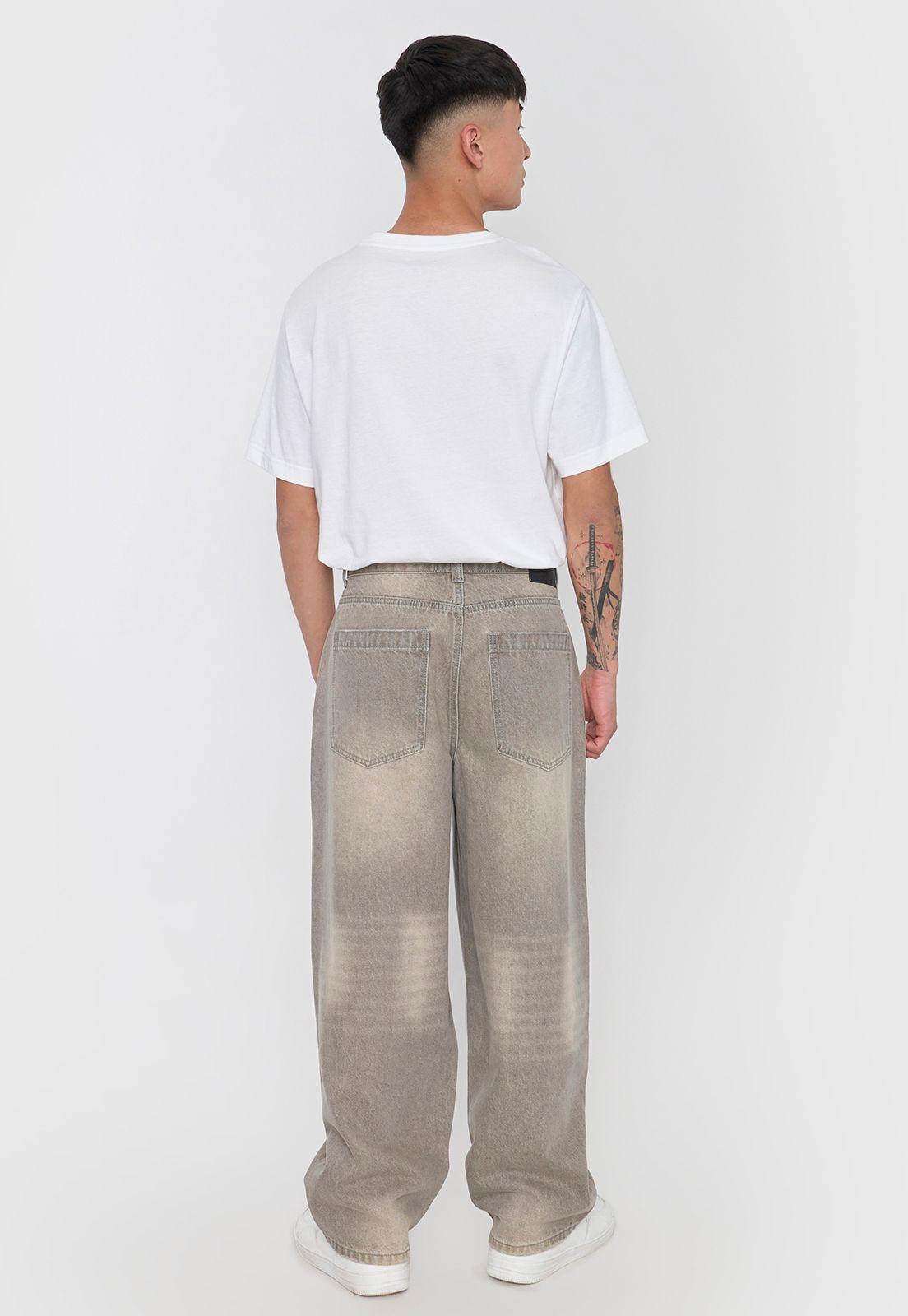 Jeans Hombre Wide Vintage Gris Corona-2