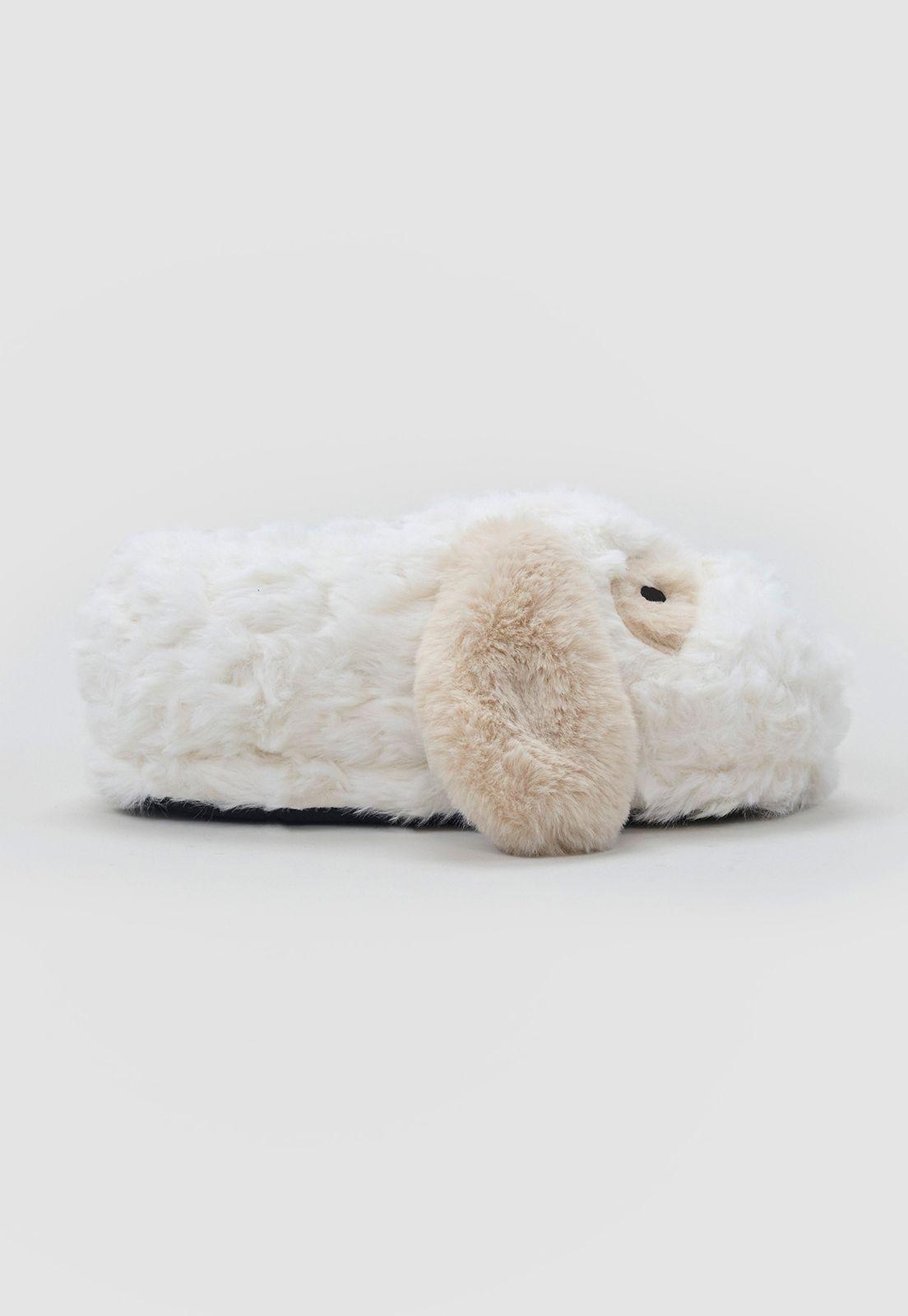 Pantufla Mujer Perro Perro Beige Corona-1