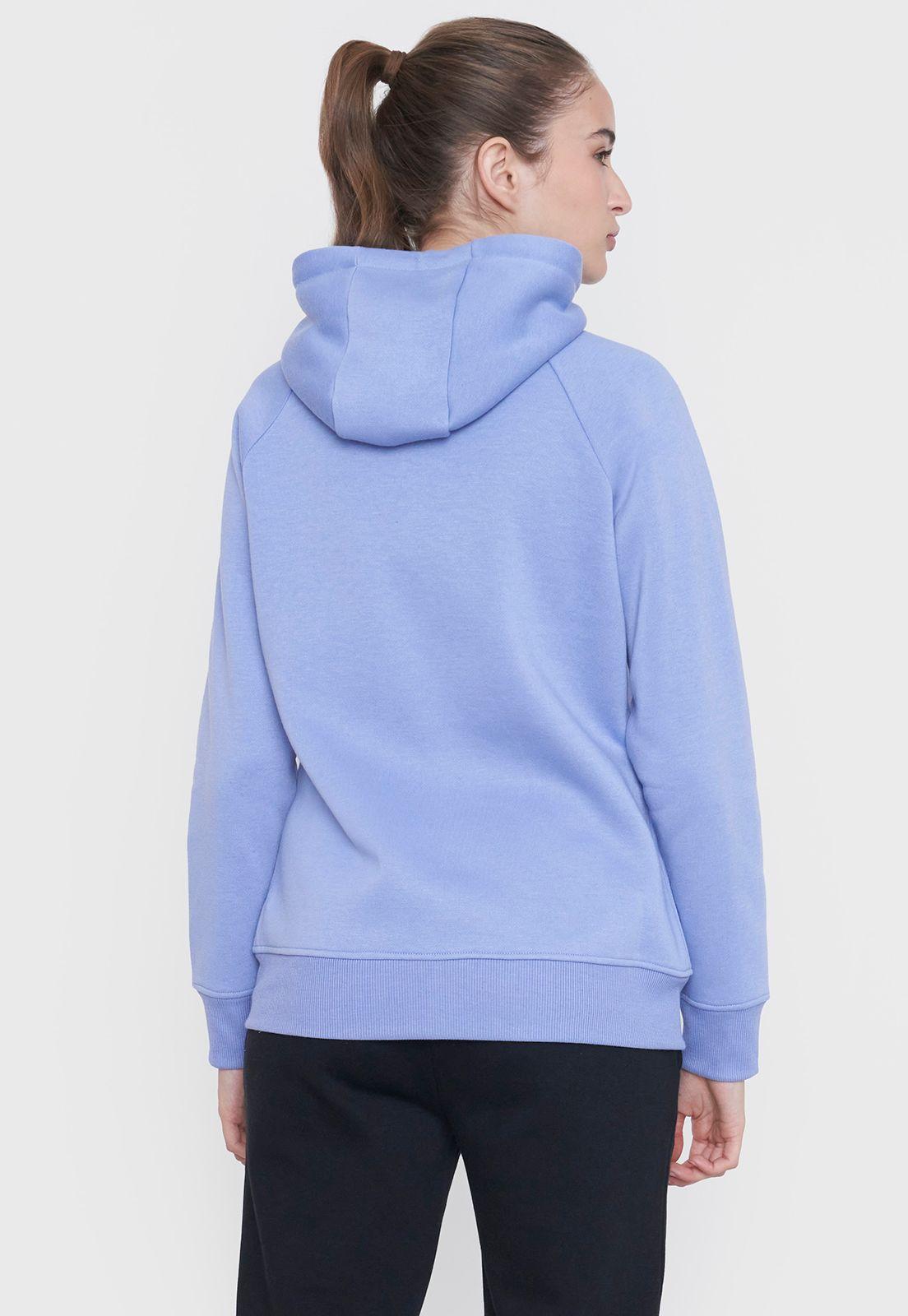 Polerón Mujer Deportivo Zipper Celeste Corona-1