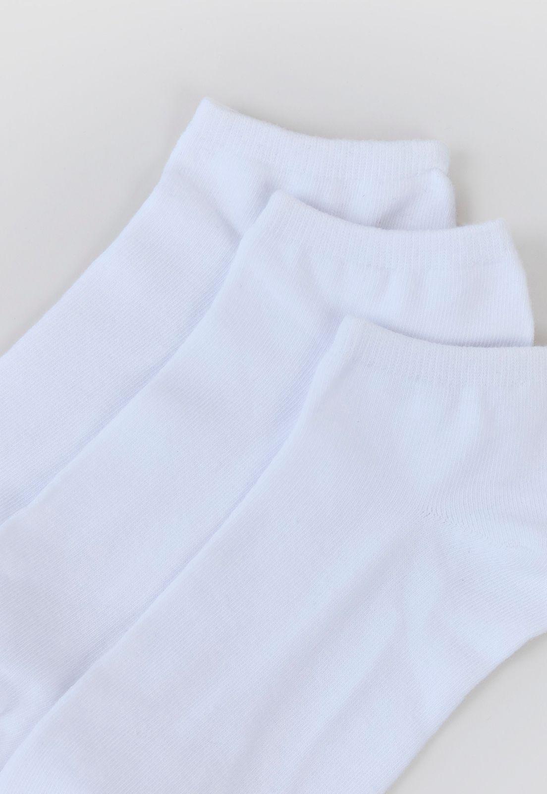 Calcetines Hombre Tripack Corto Blanco Liso Corona-1