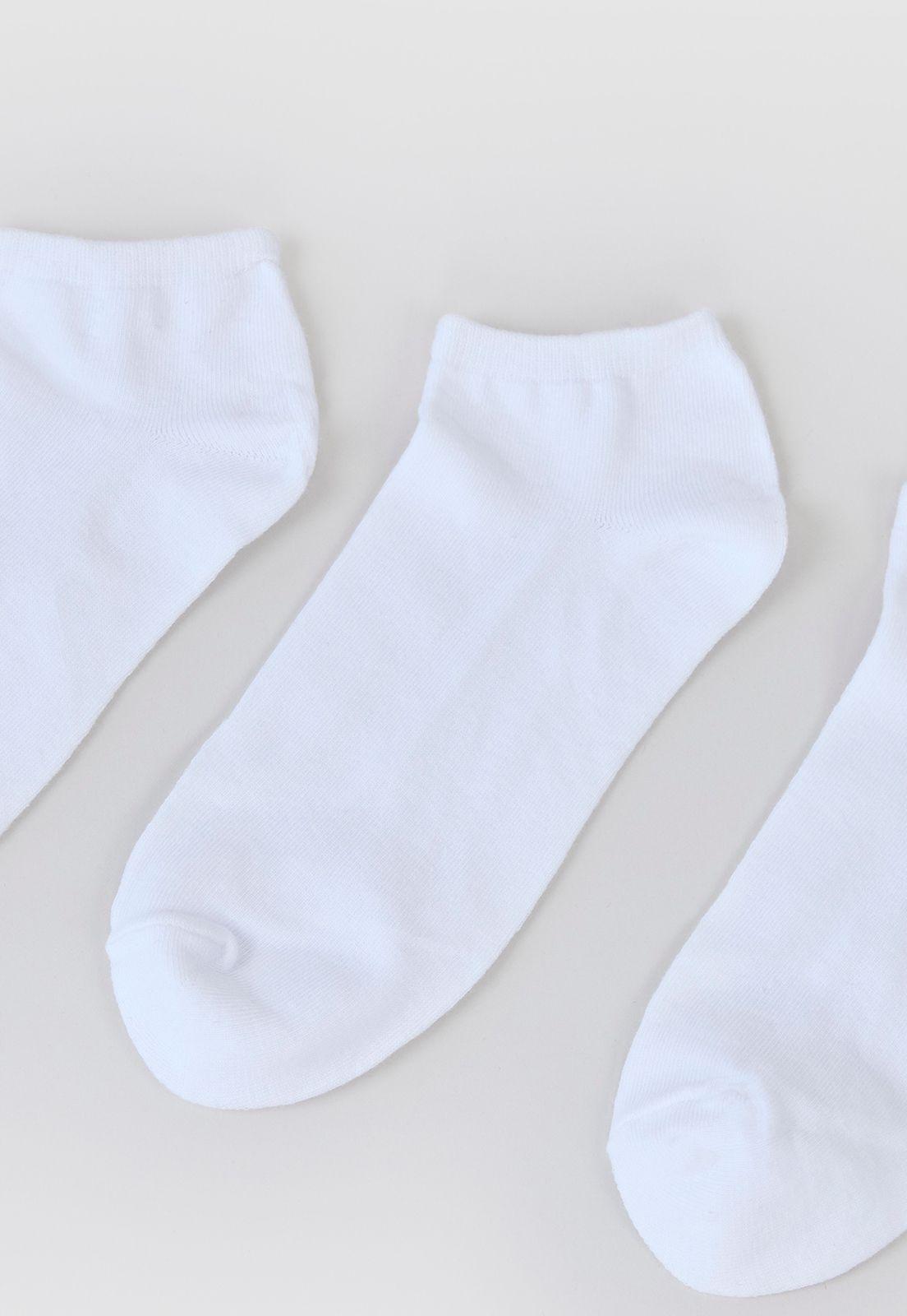 Calcetines Hombre Tripack Corto Blanco Liso Corona-3