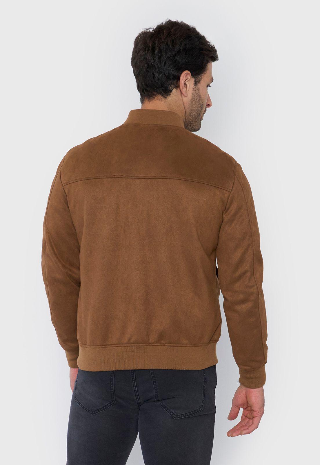 Bomber Hombre Fake Suede Camel Corona-2