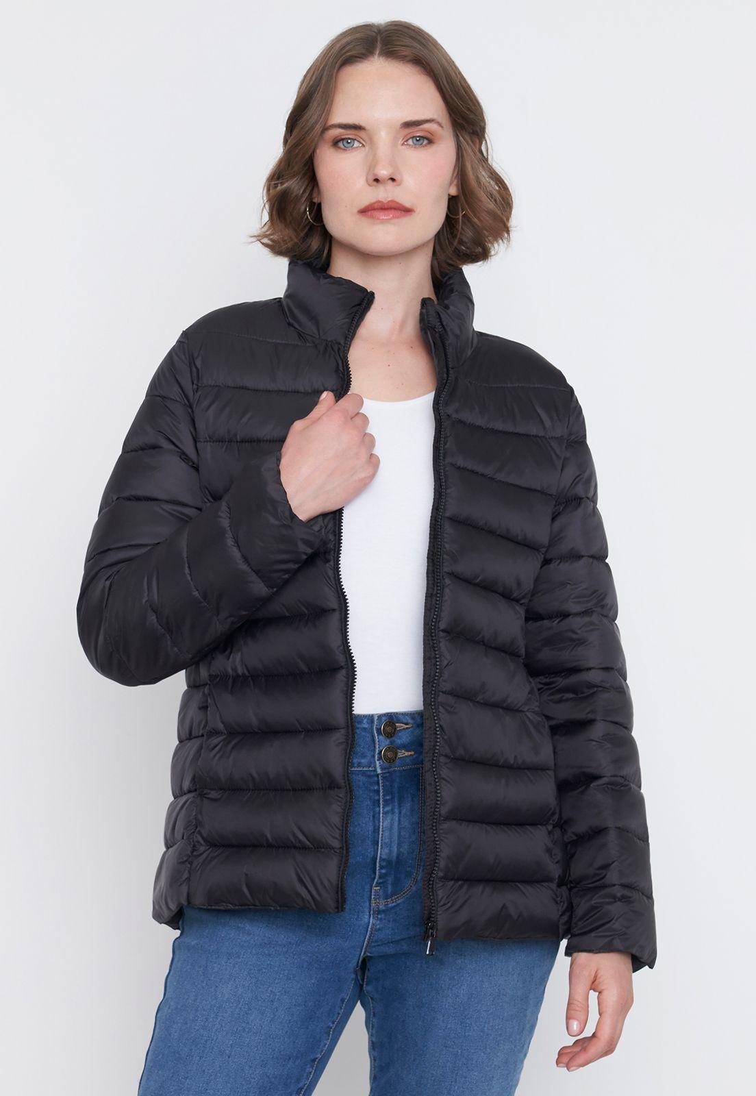 Parka Mujer Básica Color Negro Corona-0