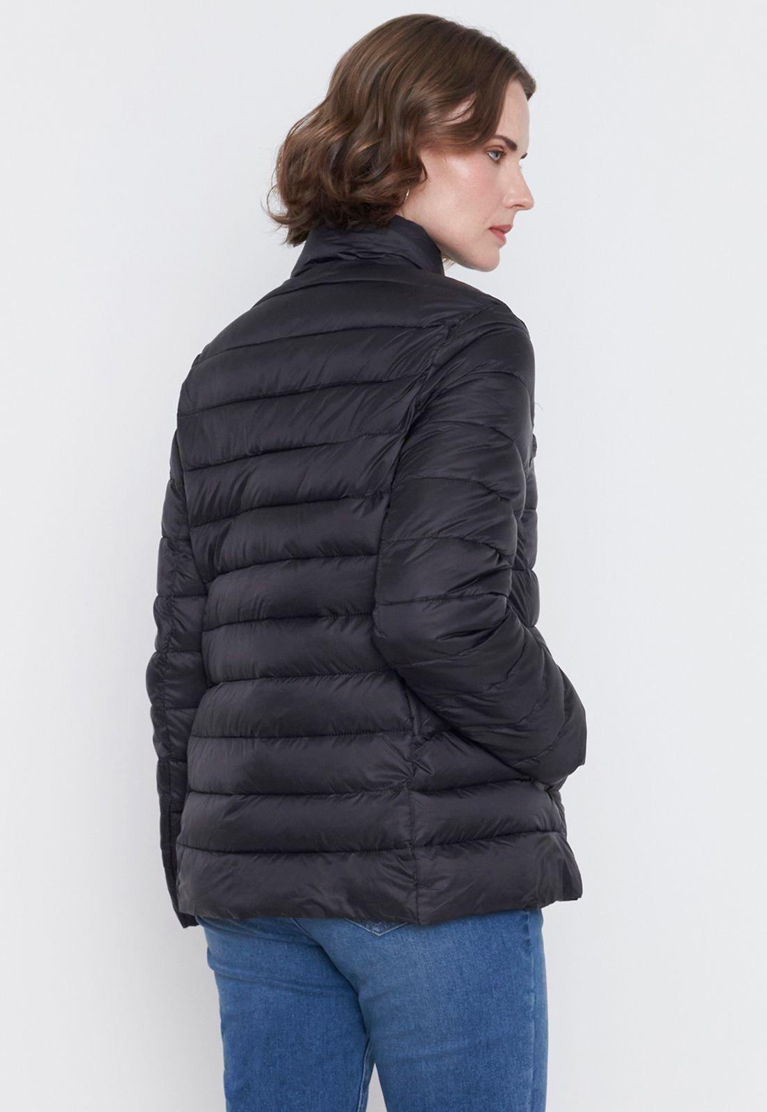 Parka Mujer Básica Color Negro Corona-1