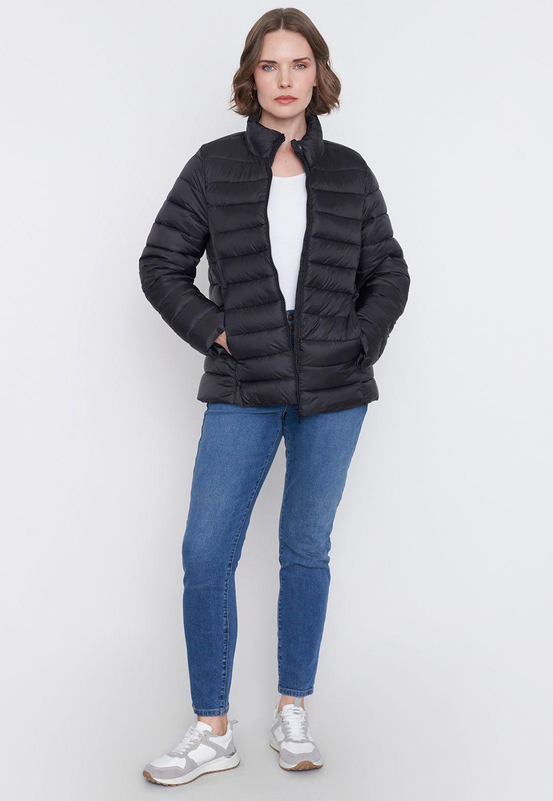 Parka Mujer Básica Color Negro Corona-3