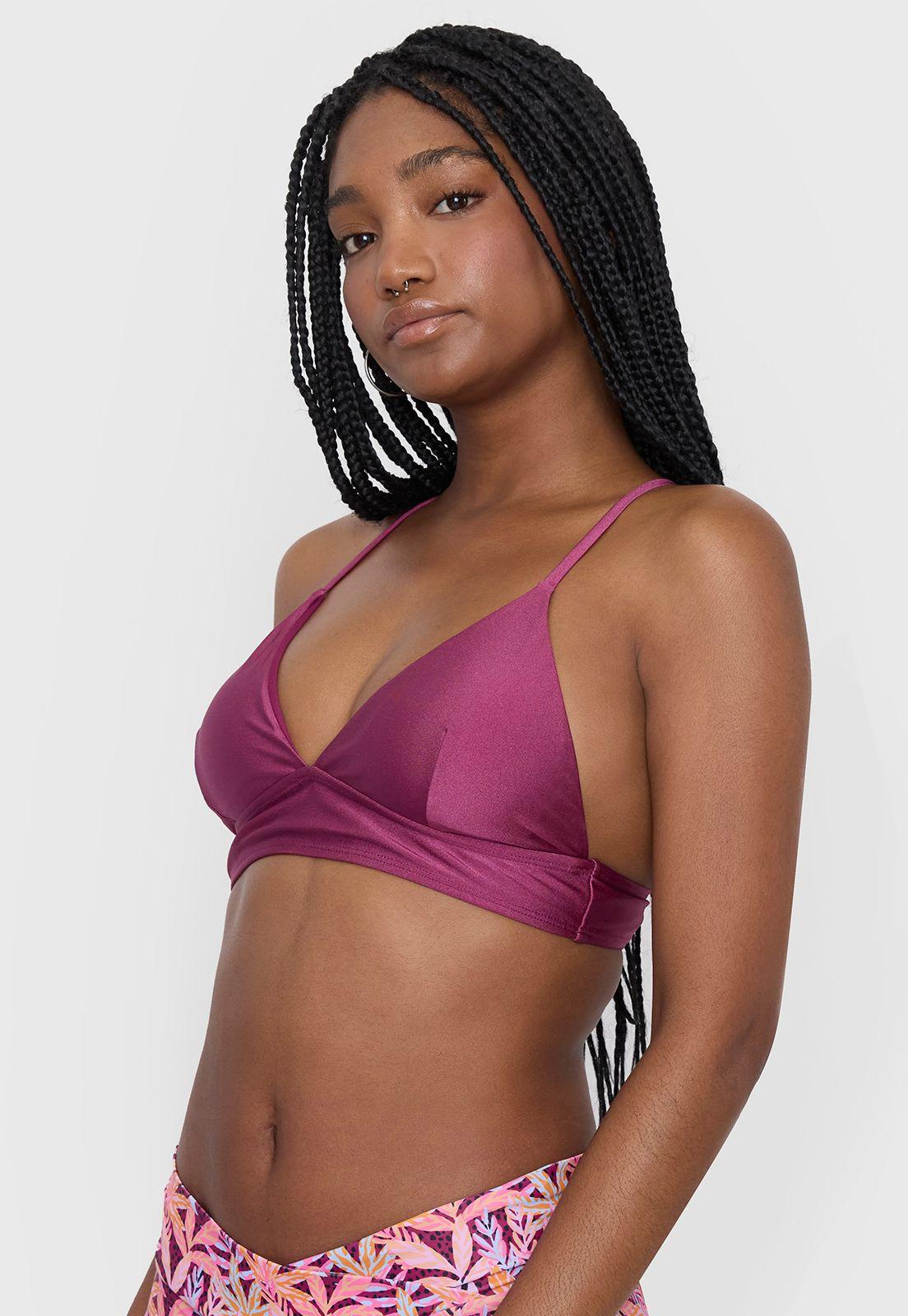 Top Mujer Triangulo Básico Morado Corona-2