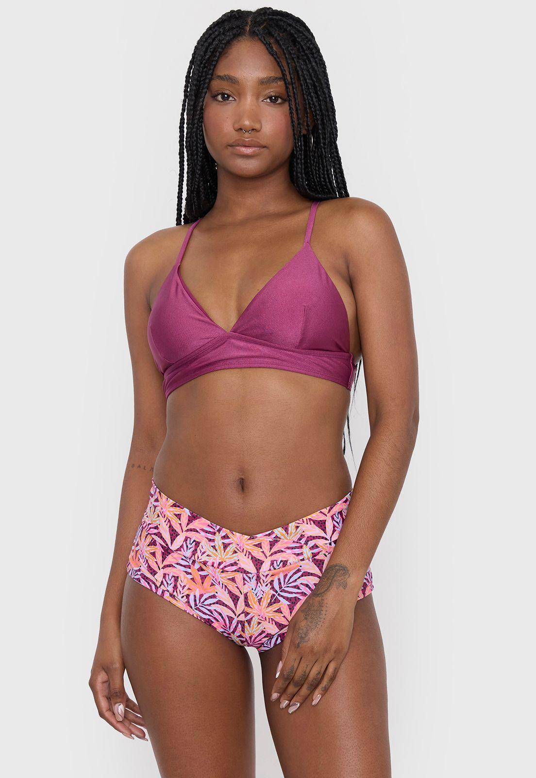 Top Mujer Triangulo Básico Morado Corona-3