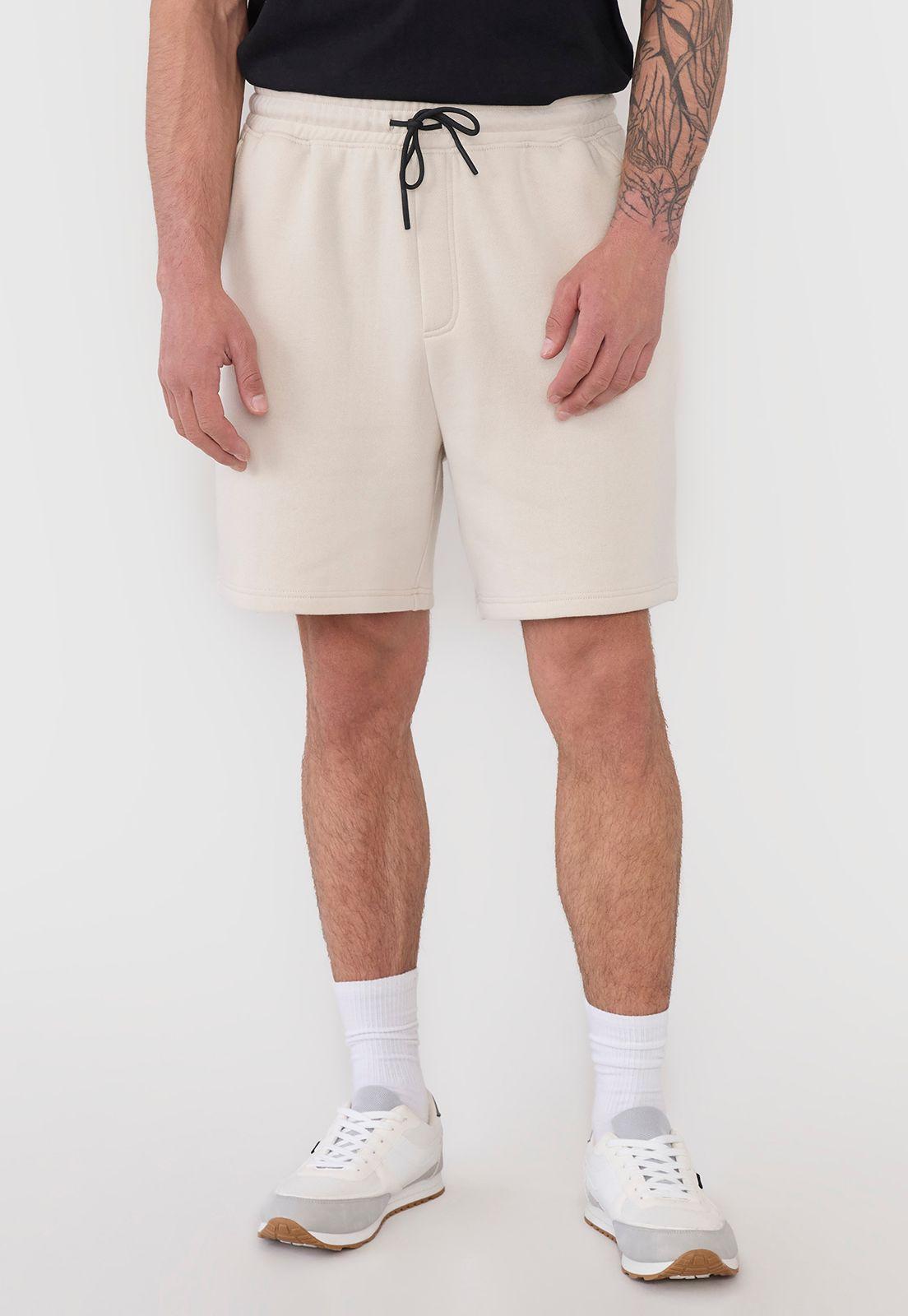 Short Hombre Buzo Ecru Liso I Corona-1