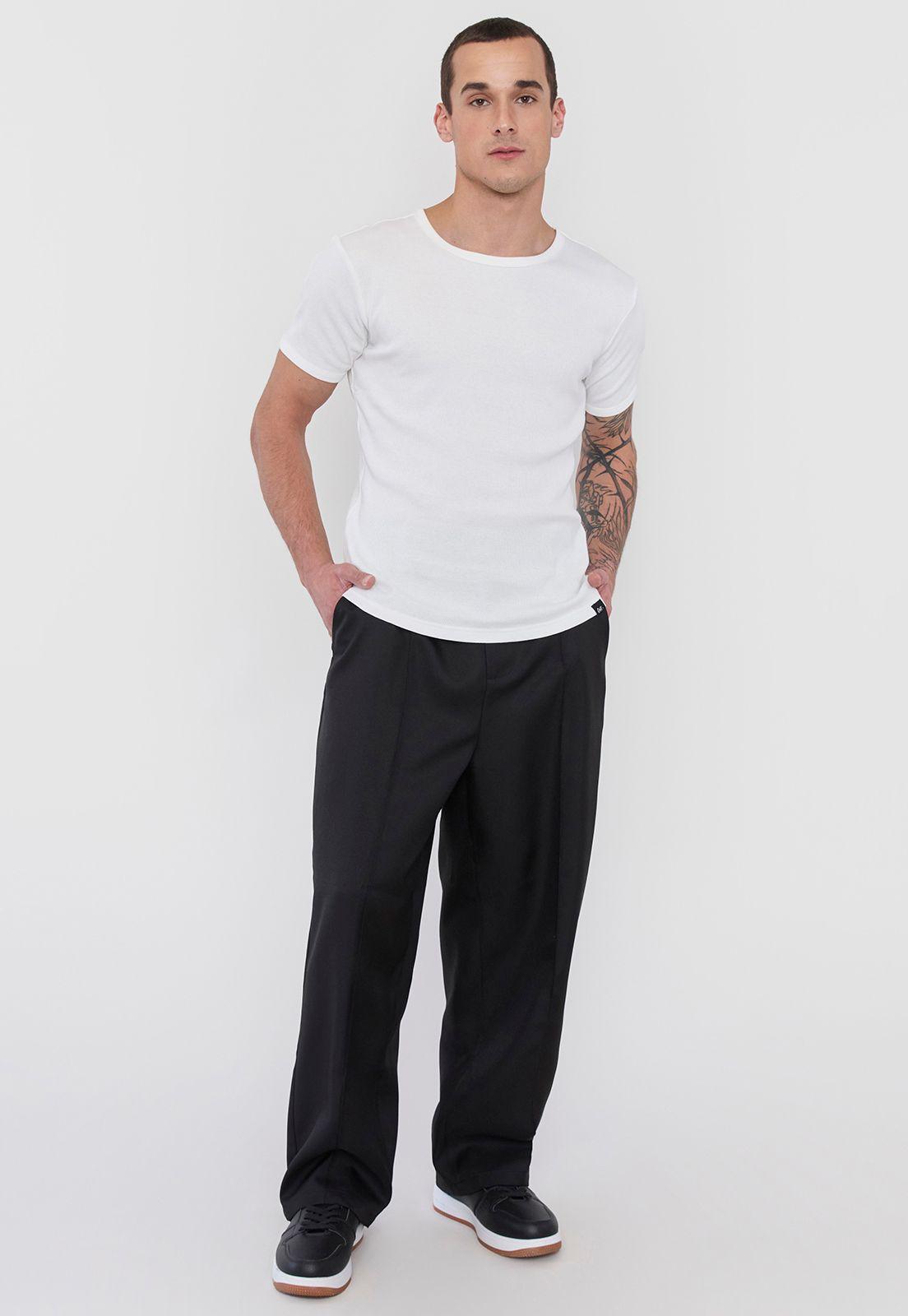 Pantalón Hombre Sastrero Relaxed Fit Night Negro Corona-0