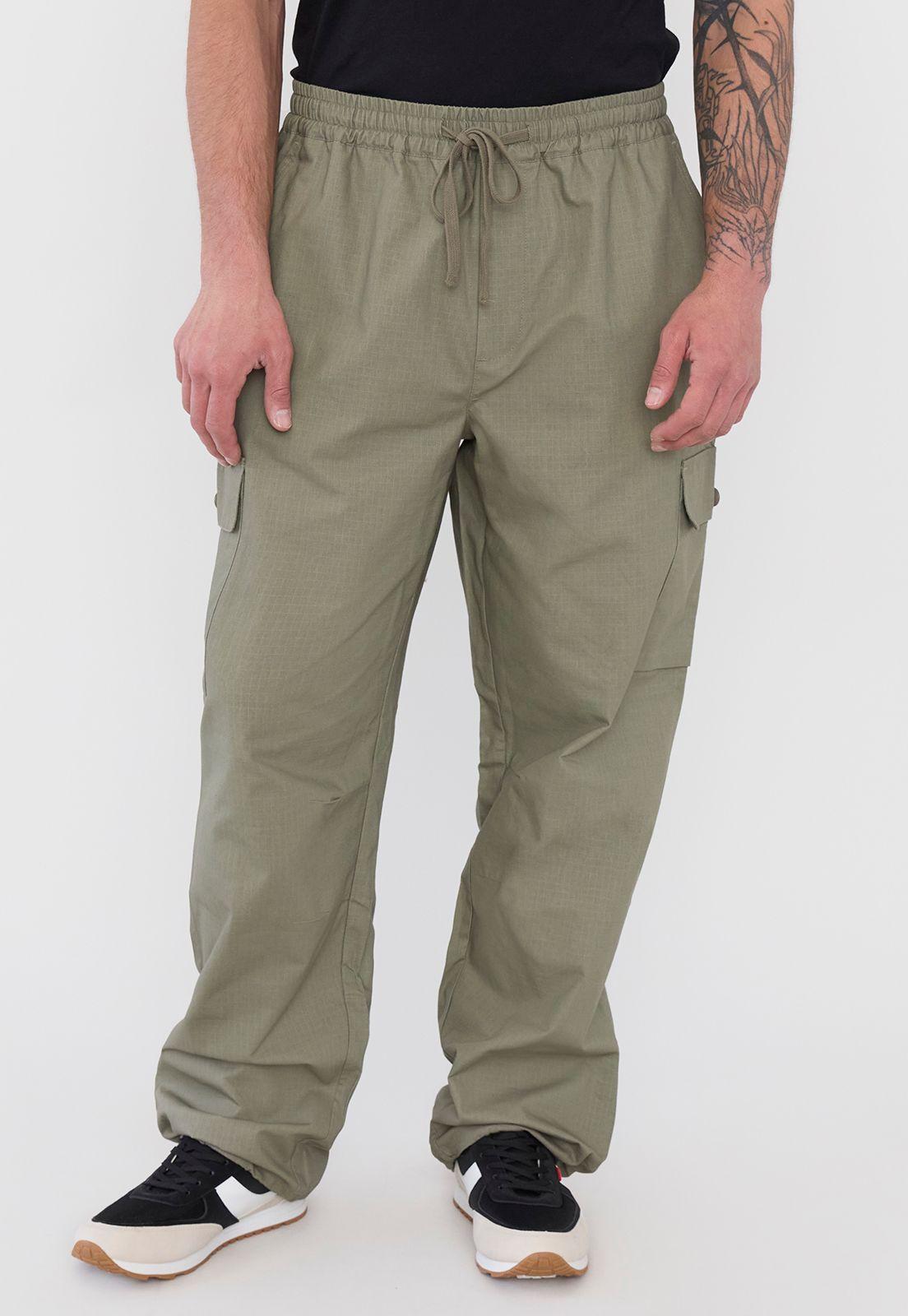 Pantalón Hombre Parachute Fit Verde Corona-1