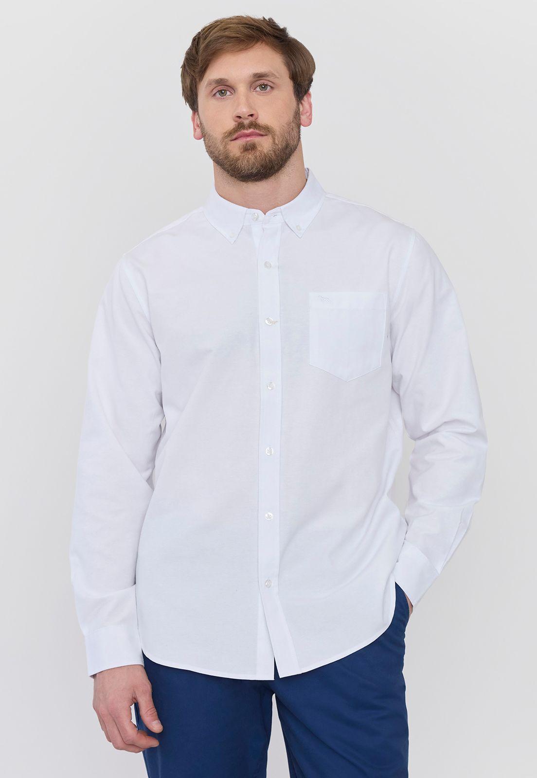 Camisa Hombre Oxford I Blanco Corona-0