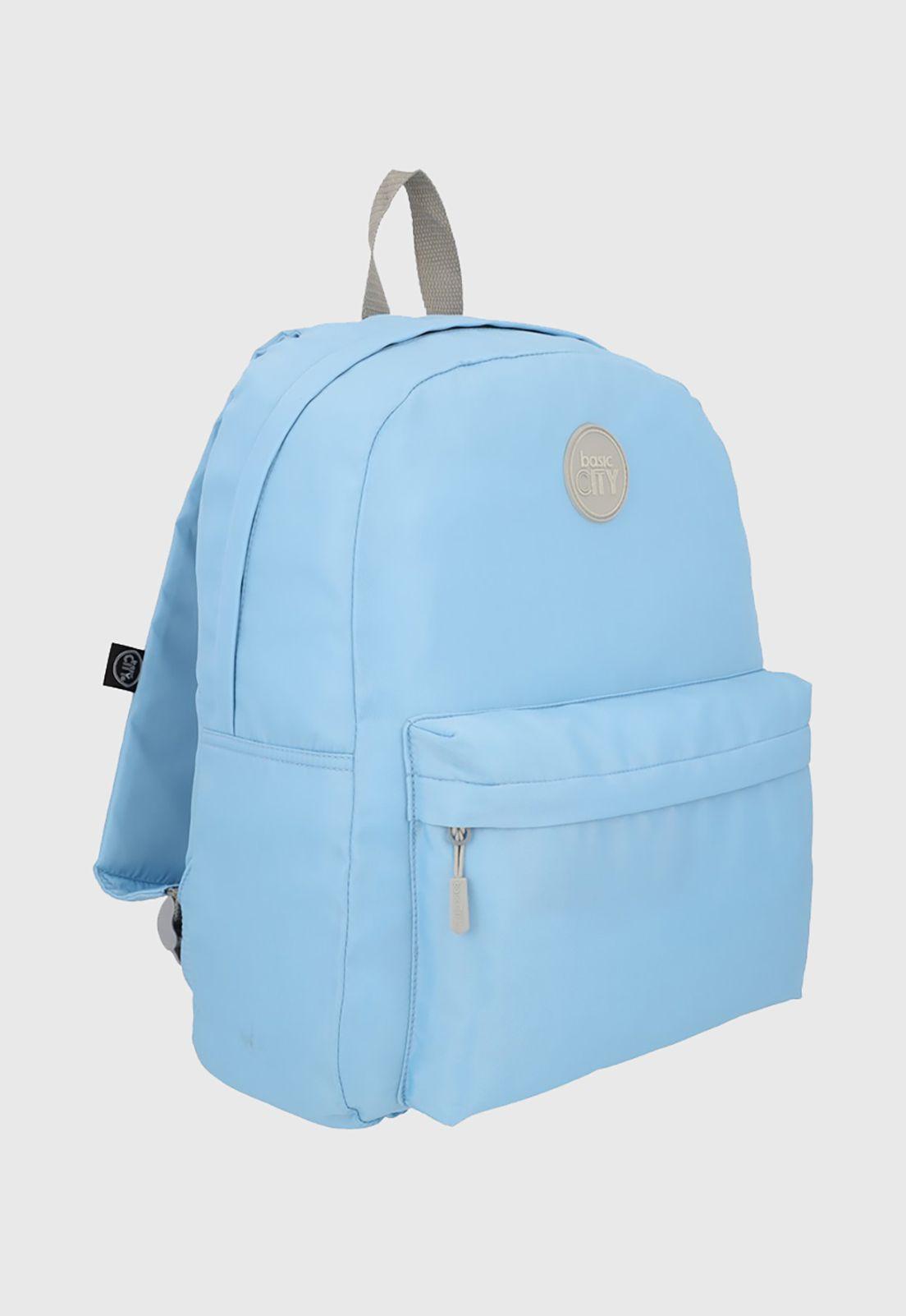 Mochila Juvenil Basic City Celeste Corona-2