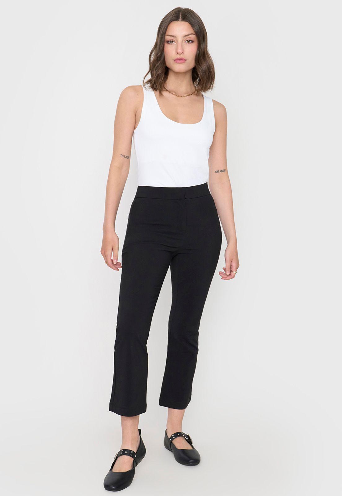 Pantalón Mujer Negro Básico Corona-0