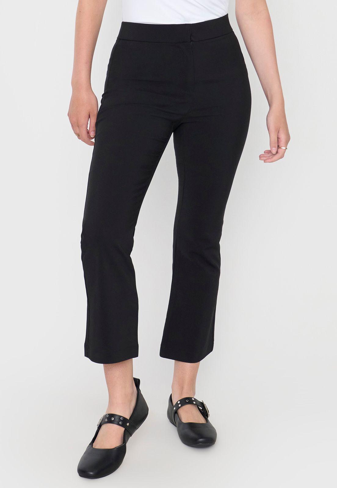 Pantalón Mujer Negro Básico Corona-1