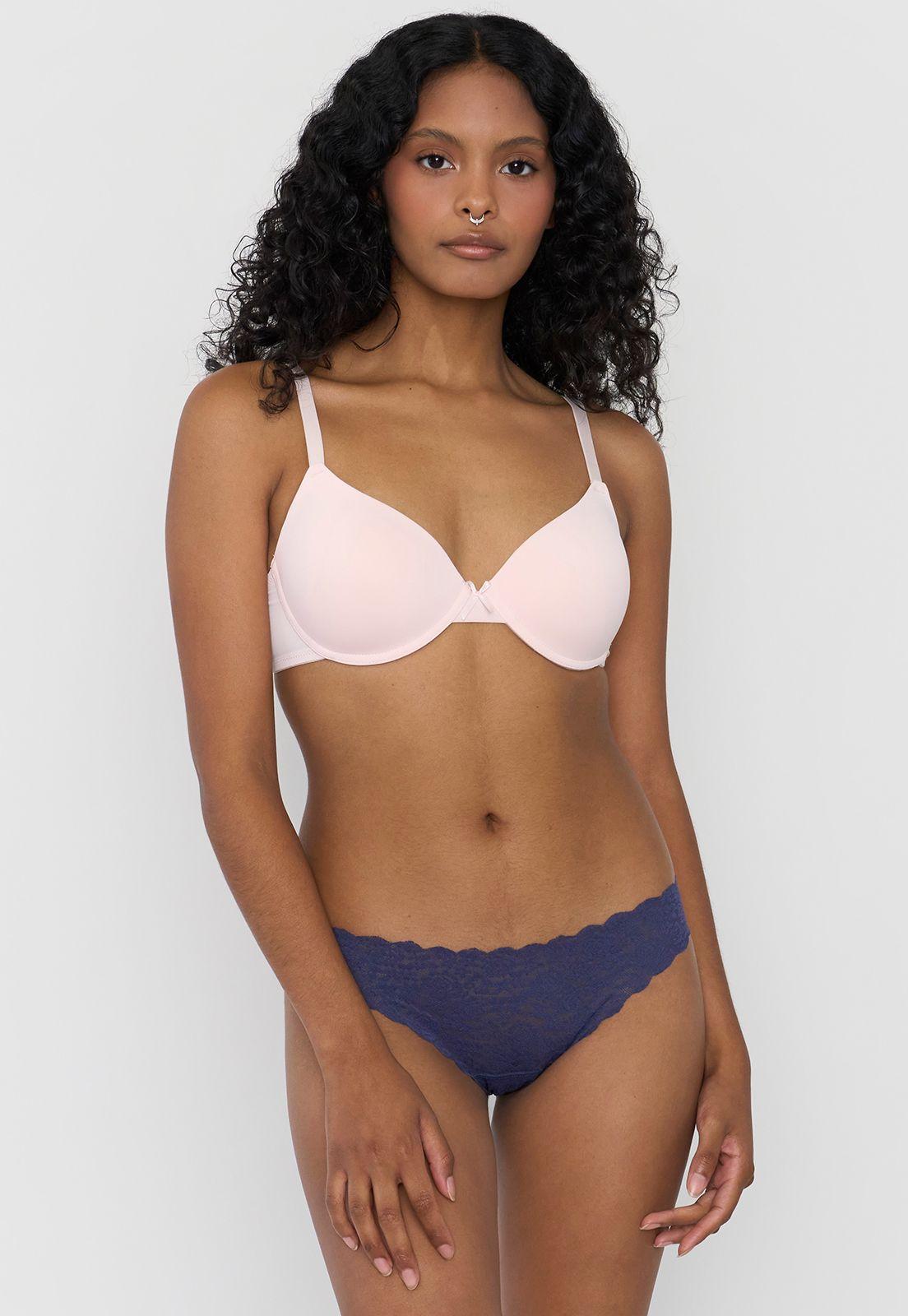 Calzón Mujer Bikini Encaje Color Azul Corona-0