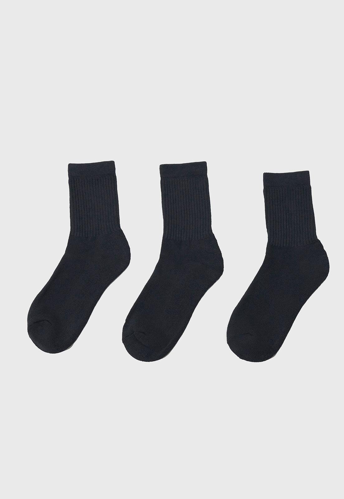 Calcetines Mujer Largos Deportivos Negro Corona-2
