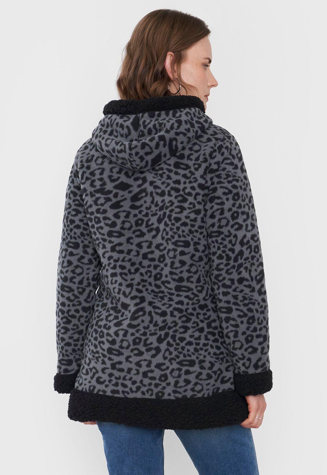 Chaqueta Mujer Polar Chiporro Gris Animal Print Corona-1