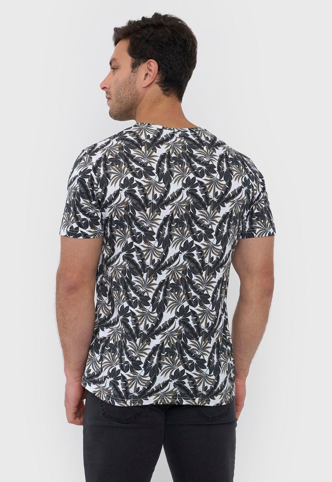 Polera Hombre Full Print Color Blanco Corona-1