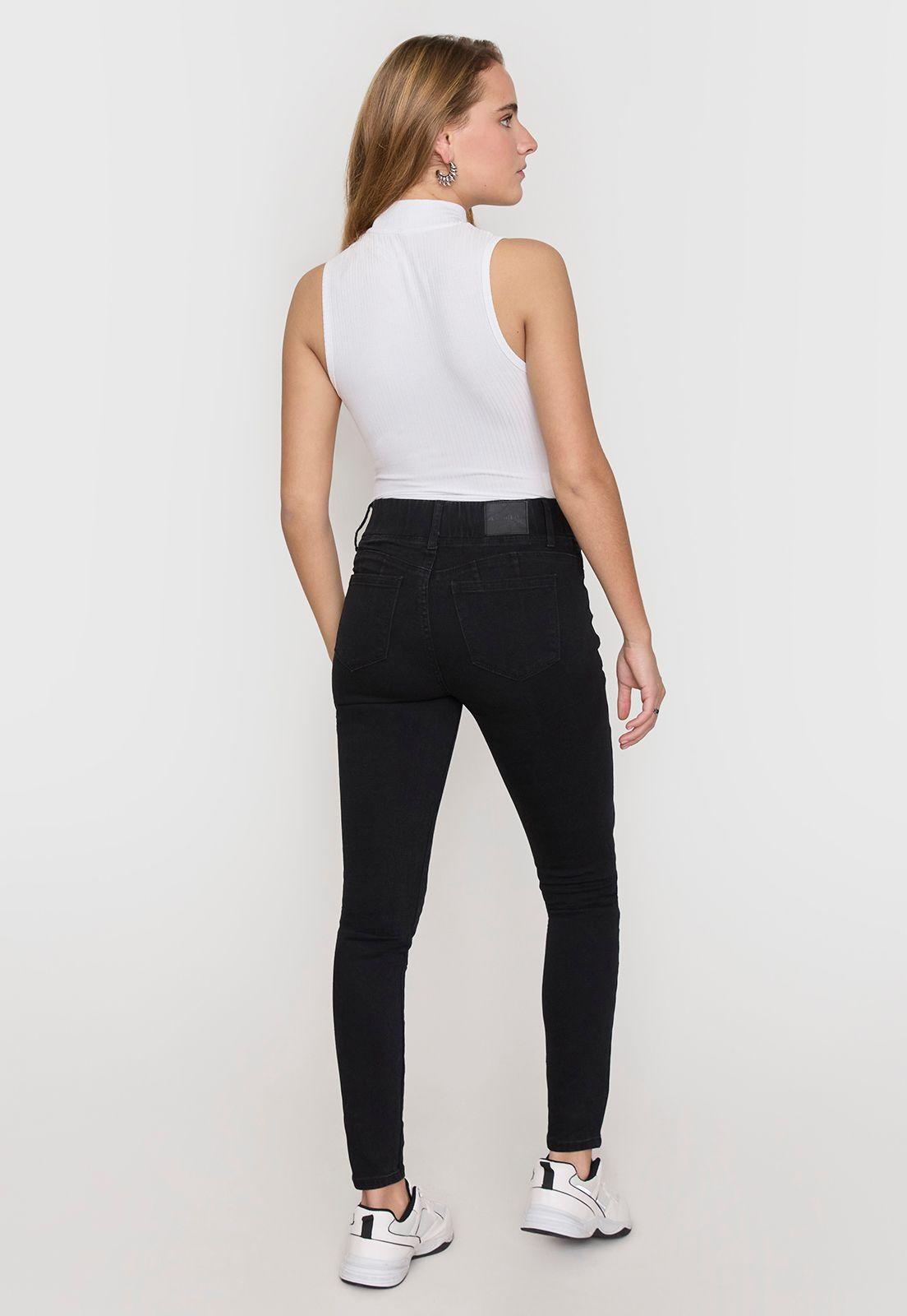 Jeans Mujer Leggins Negro Corona-2