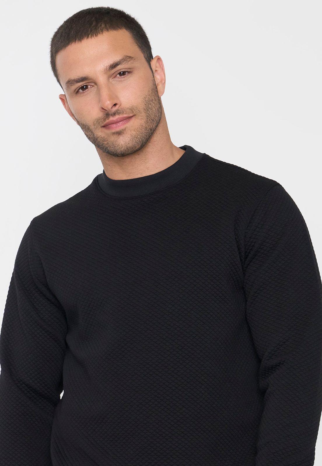Polerón Hombre Quilted Negro Corona-2