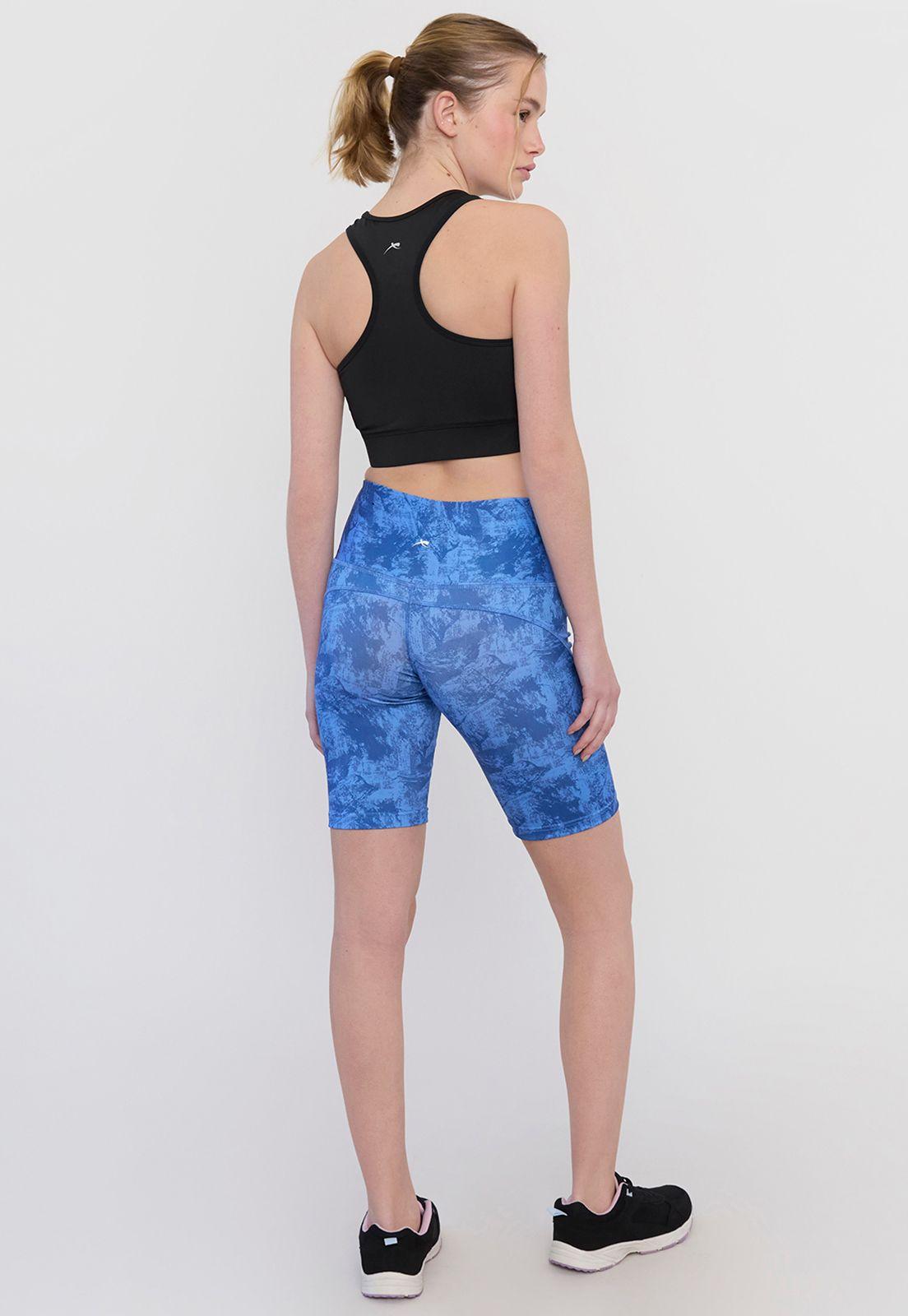 Calza Deportiva Mujer Biker Celeste Corona-2