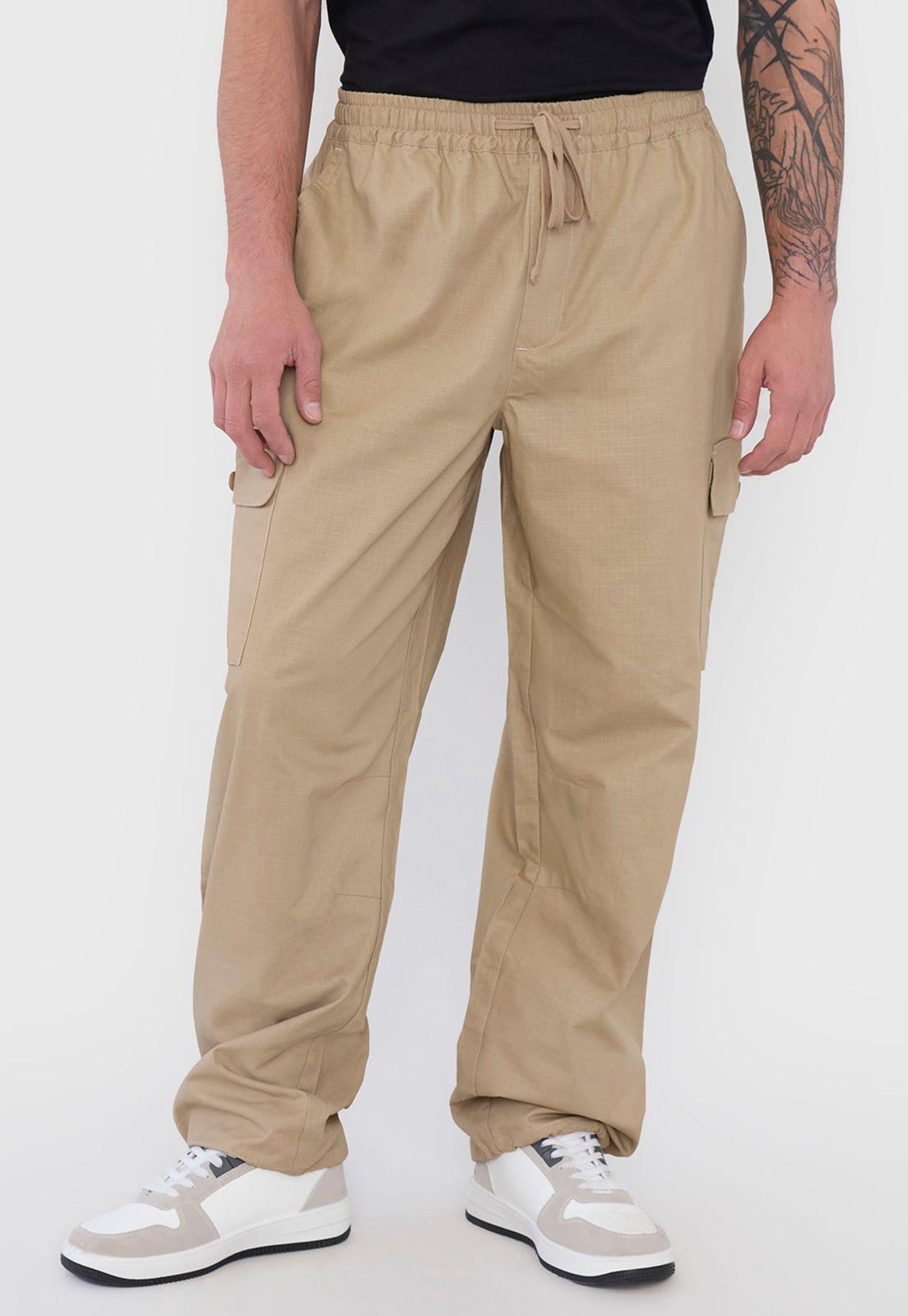 Pantalón Hombre Parachute Fit Camel Corona-1