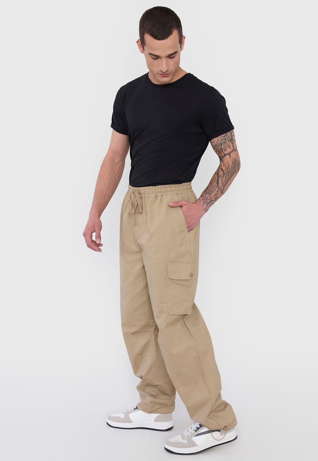 Pantalón Hombre Parachute Fit Camel Corona-3